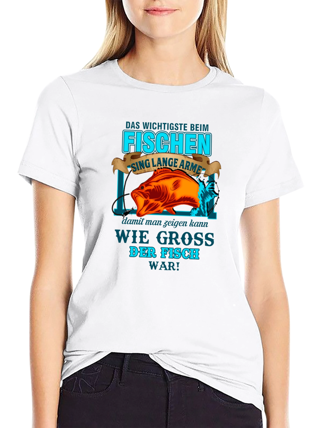 Funny Fishing T-Shirt - The Fish Was This Big!