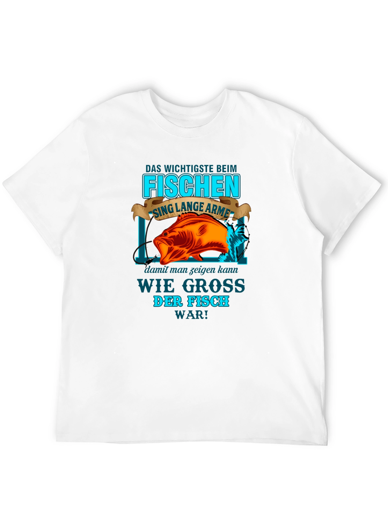 Funny Fishing T-Shirt - The Fish Was This Big!