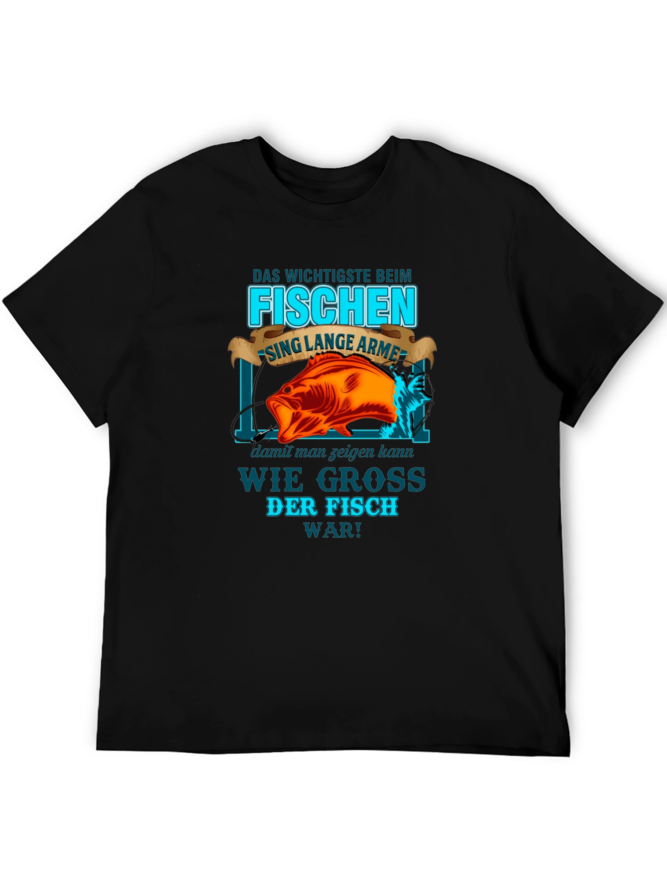 Funny Fishing T-Shirt - The Fish Was This Big!