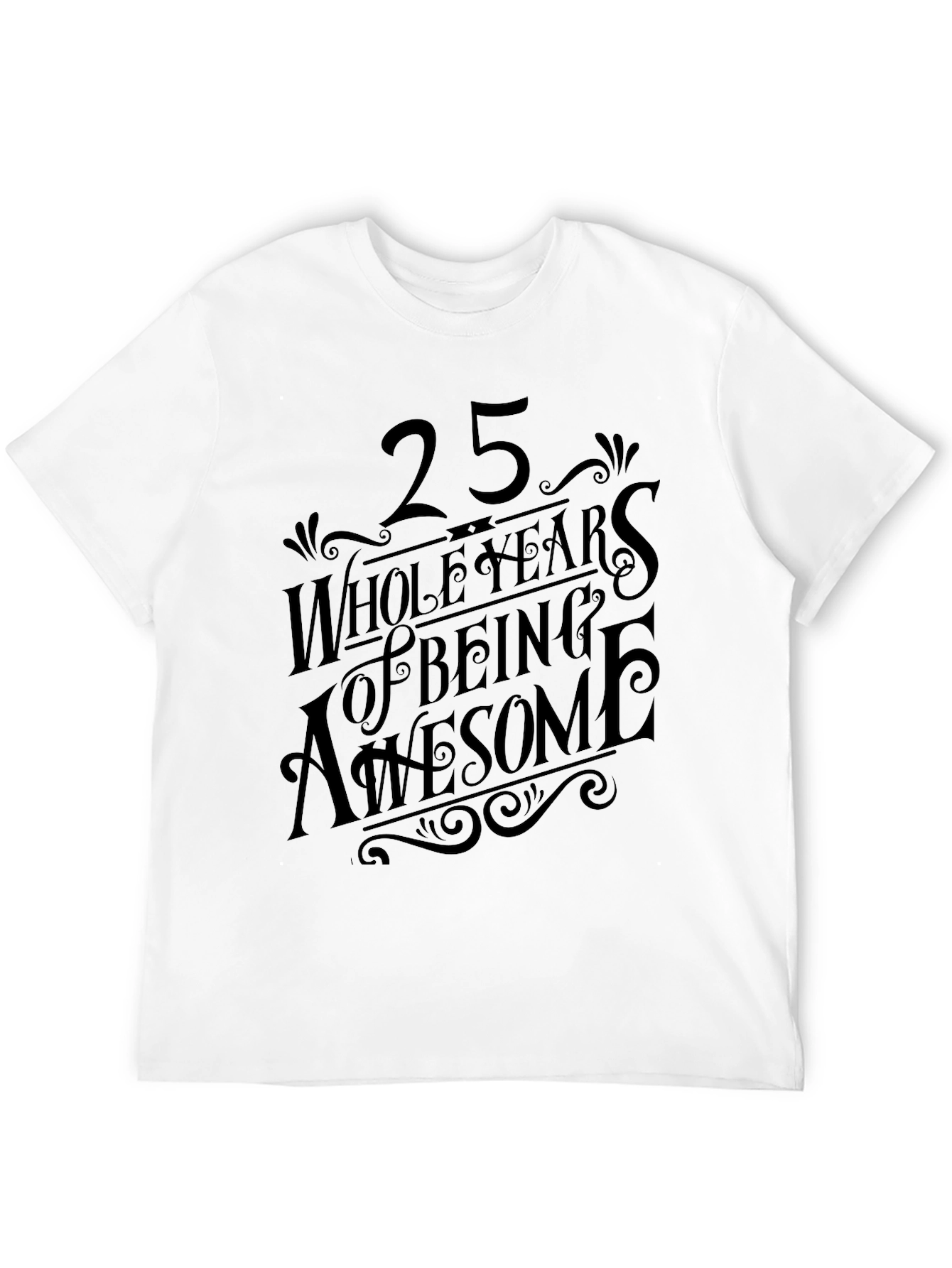 25 Years of Being Awesome Black Graphic Tee