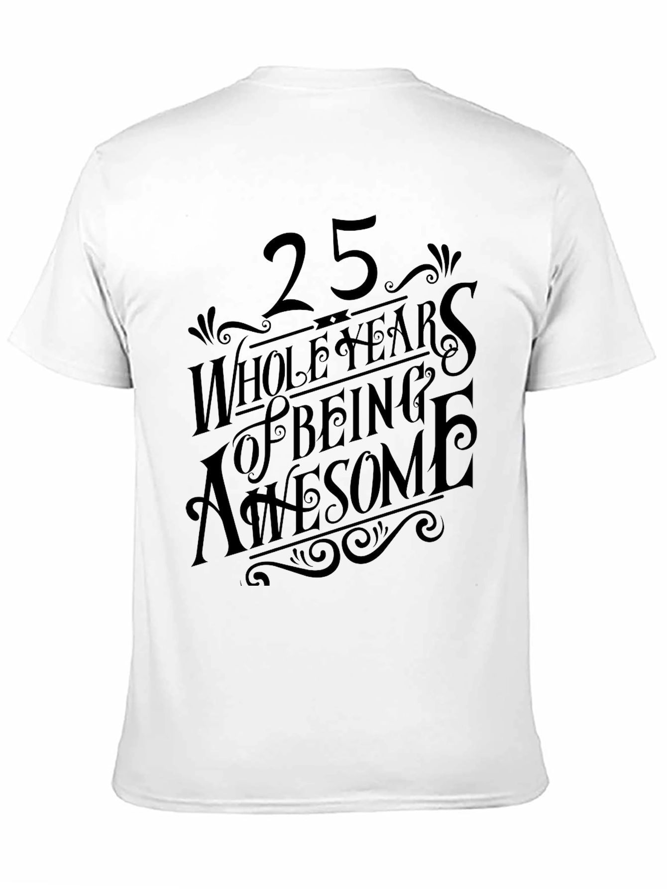 25 Years of Being Awesome Black Graphic Tee