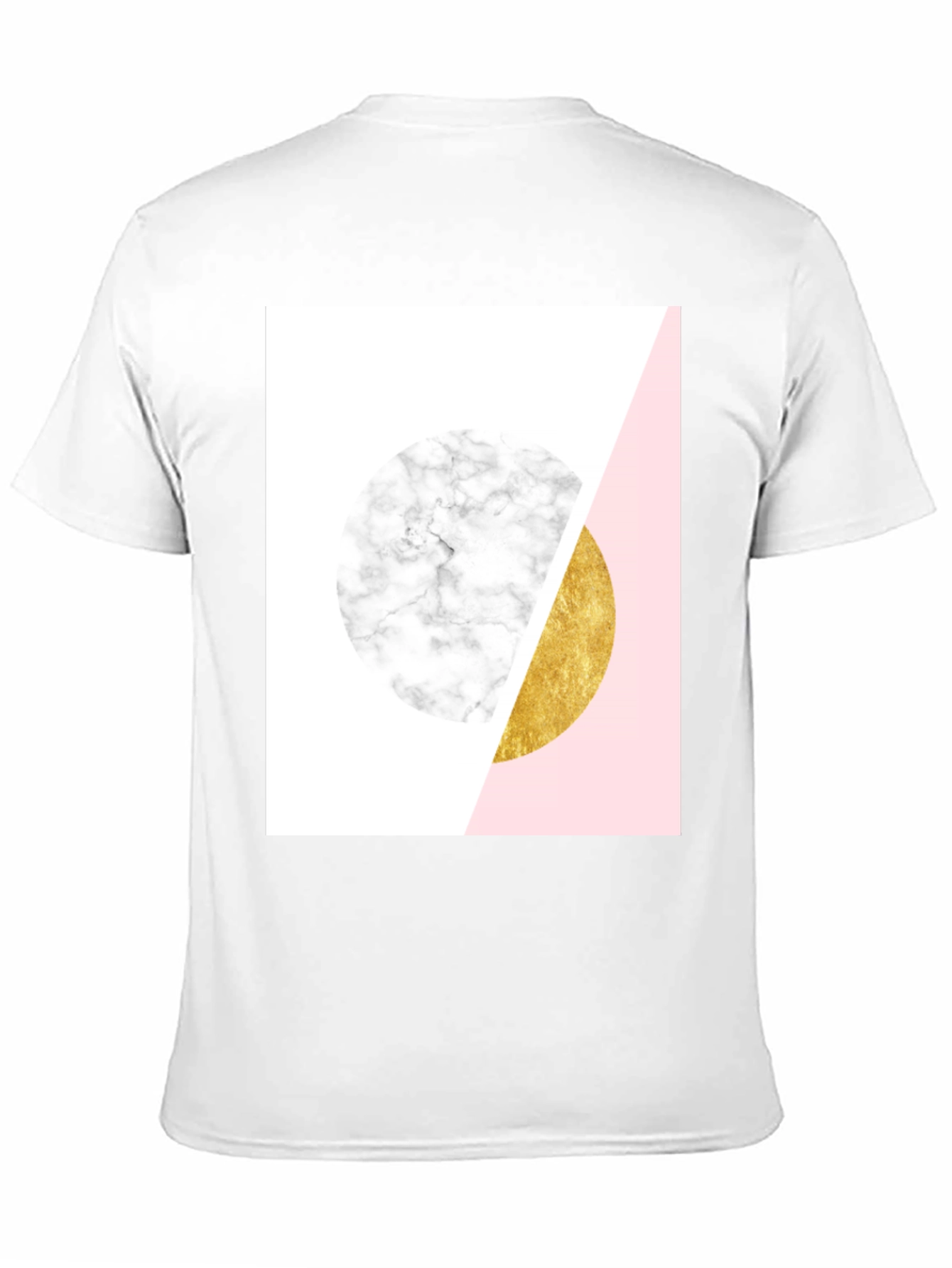 Geometric Marble and Gold Circle T-Shirt