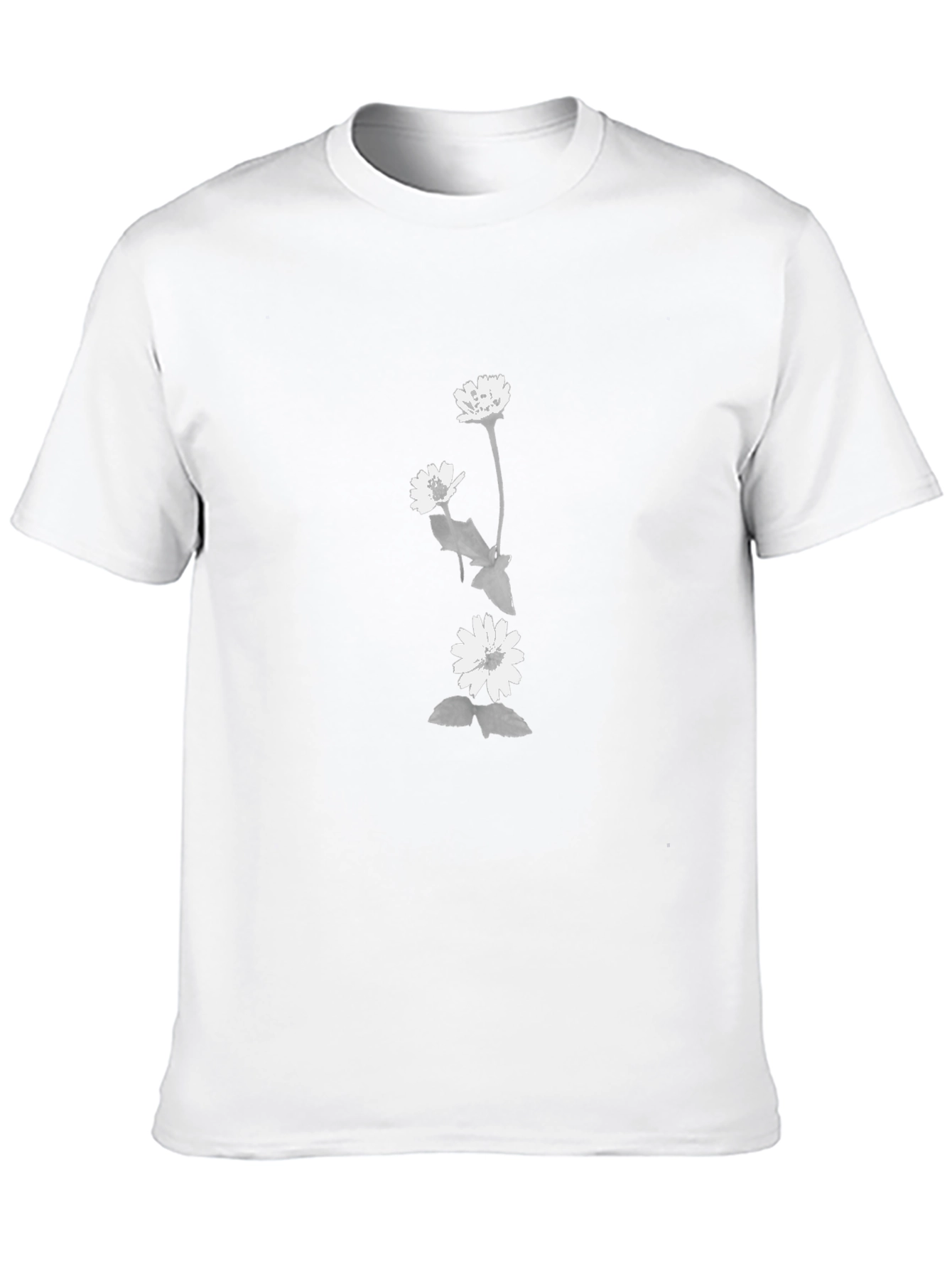 Floral Graphic Tee - Black Casual Comfort