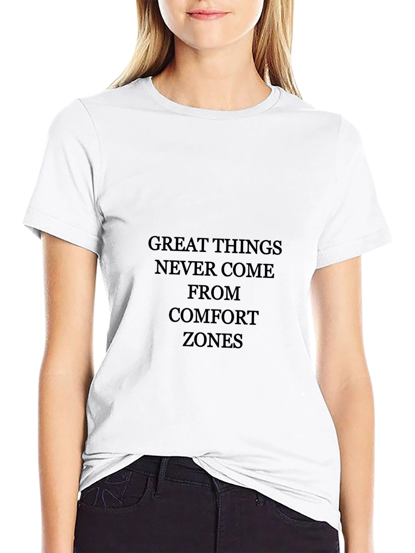 Motivational T-Shirt - Great Things Comfort Zones