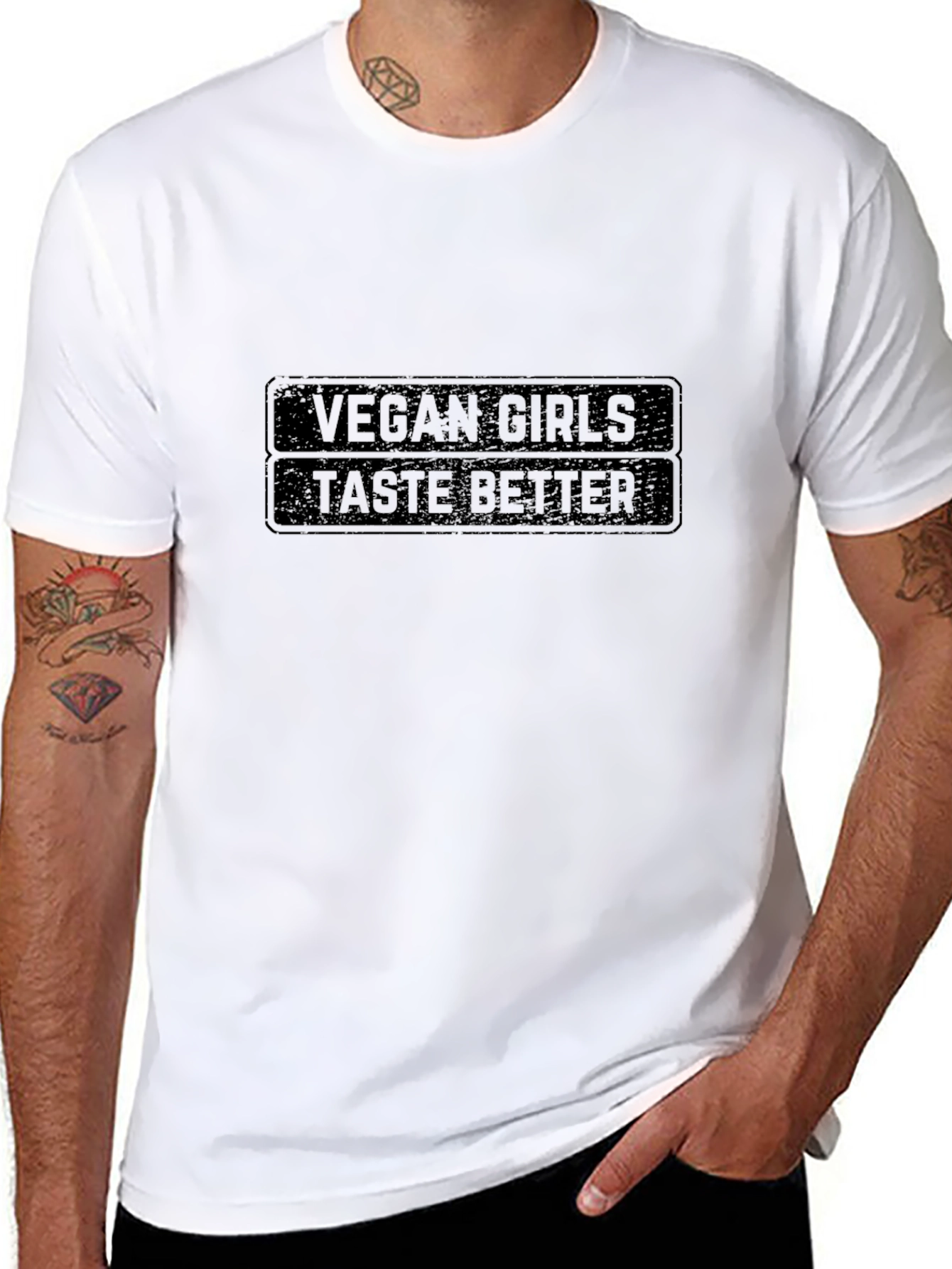 Vegan Girls Taste Better Black T-Shirt