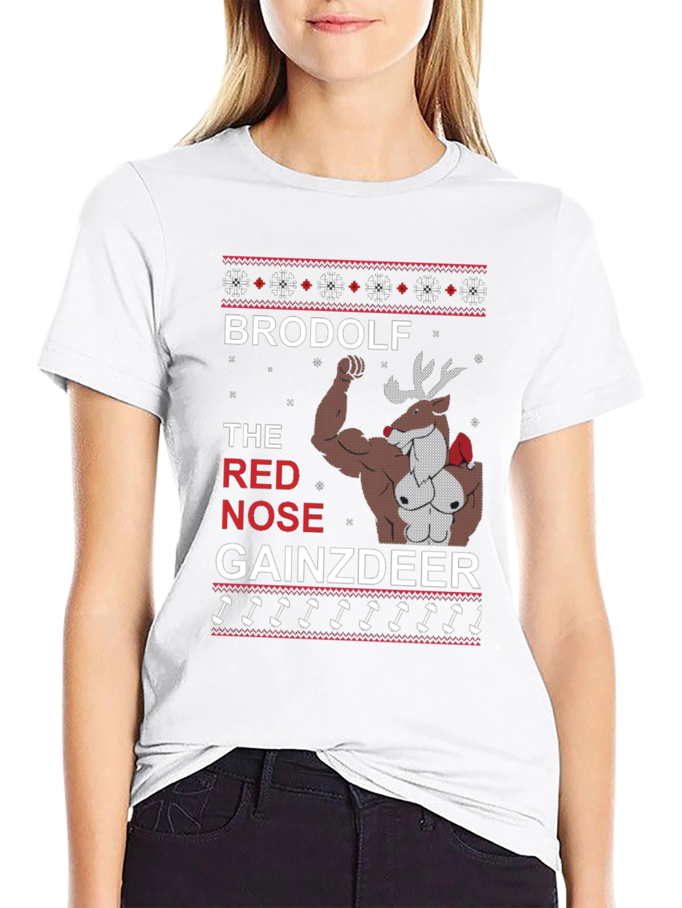 Brodolf Gainzdeer Funny Christmas T-Shirt