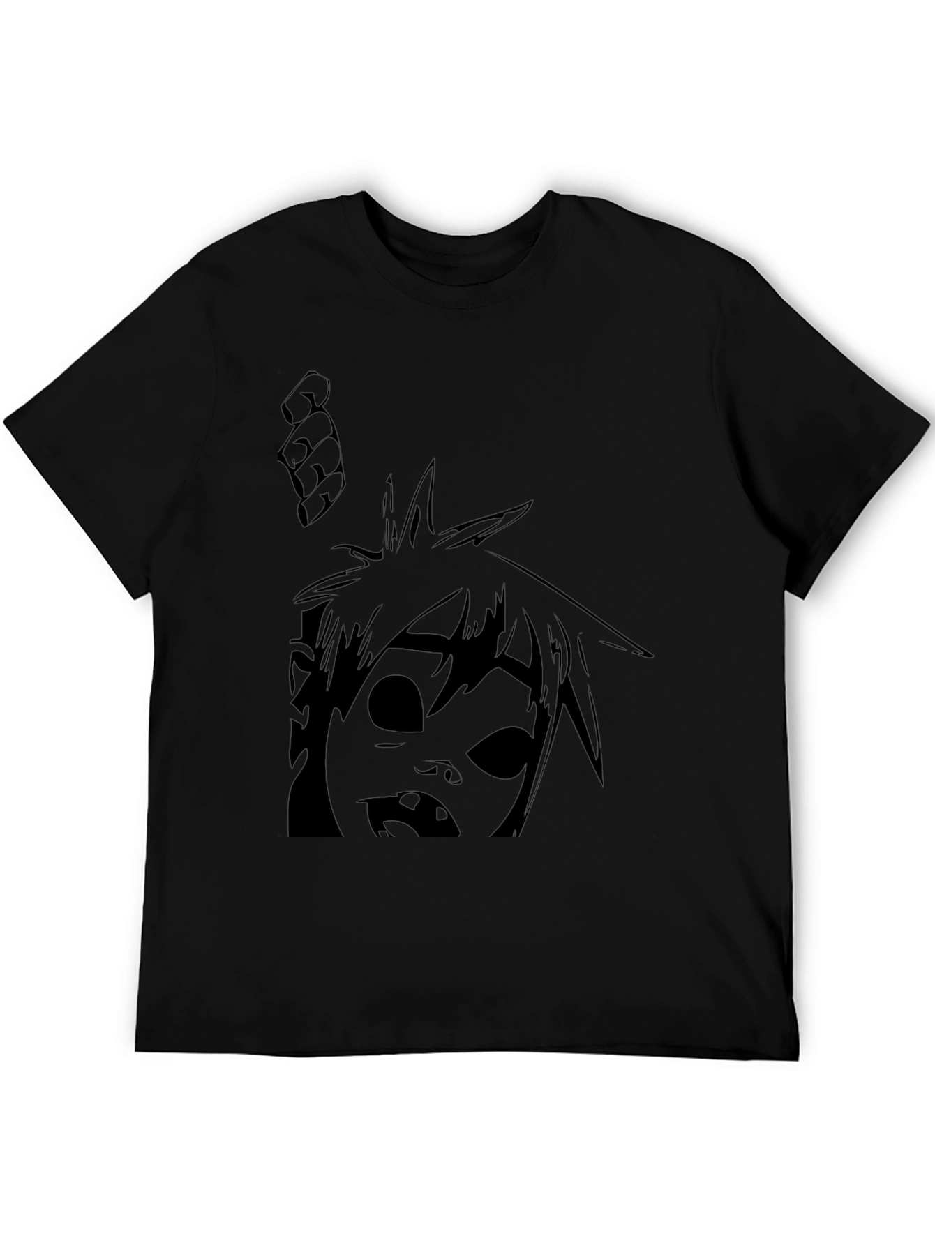 Graphic T-Shirt: Animated Character Design - Black