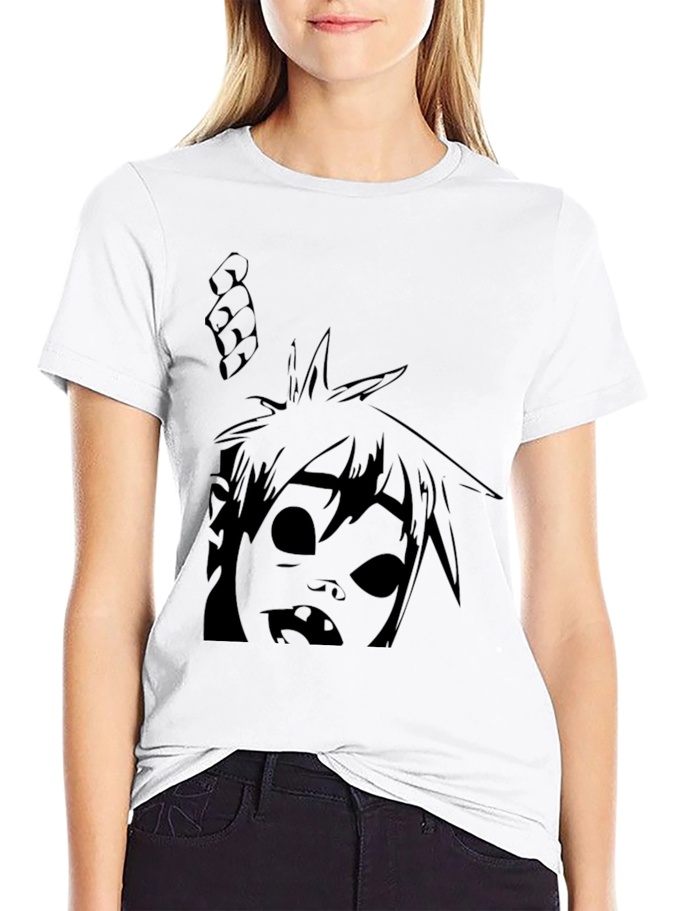 Graphic T-Shirt: Animated Character Design - Black