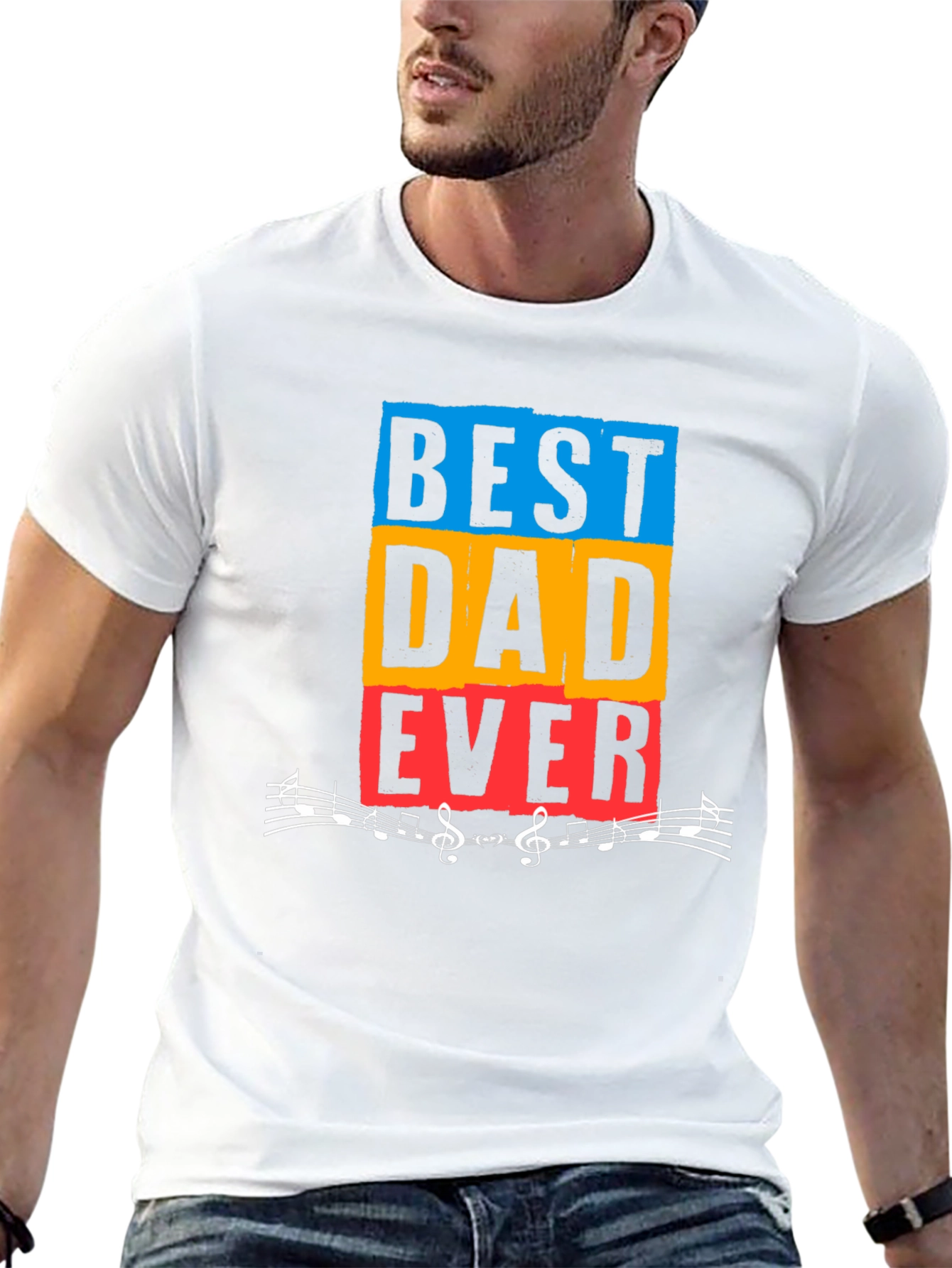 Best Dad Ever Graphic T-Shirt - Music Loving Father