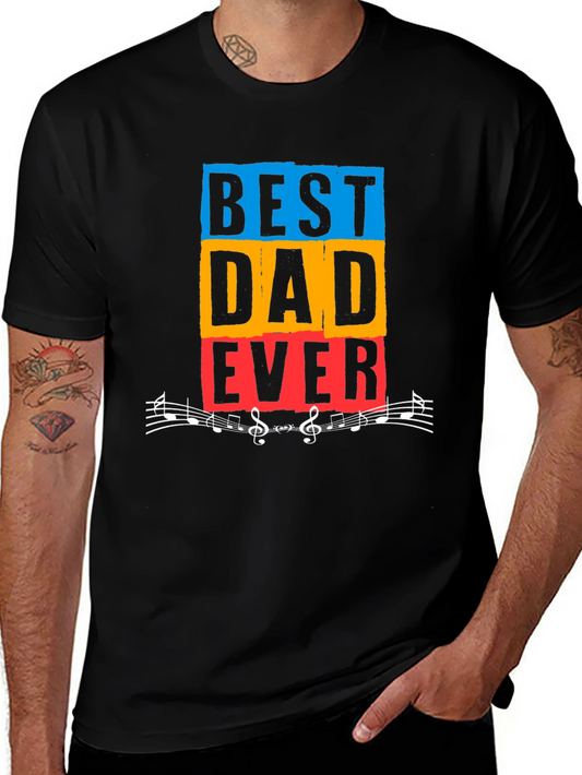 Best Dad Ever Graphic T-Shirt - Music Loving Father