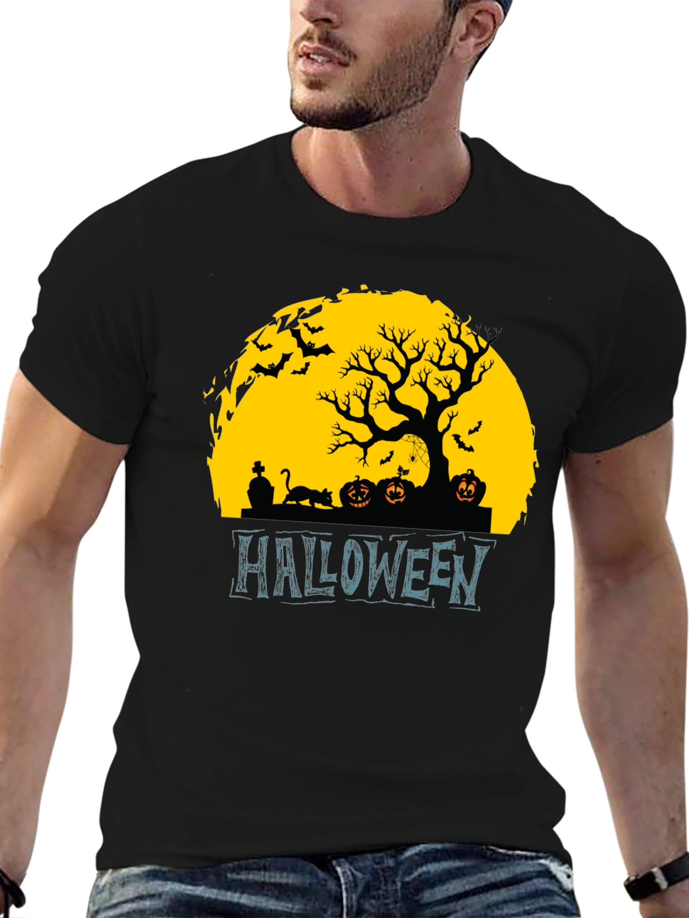 Halloween Silhouette Graphic T-Shirt