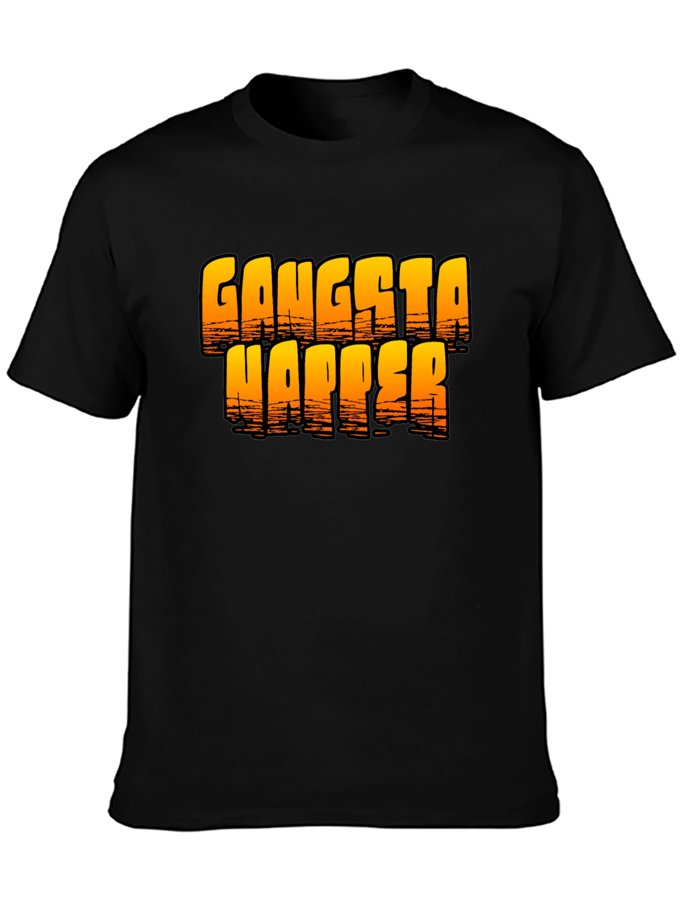 Gangsta Napper Graphic T-Shirt - Black