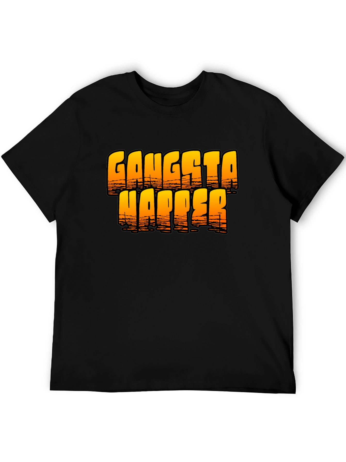 Gangsta Napper Graphic T-Shirt - Black