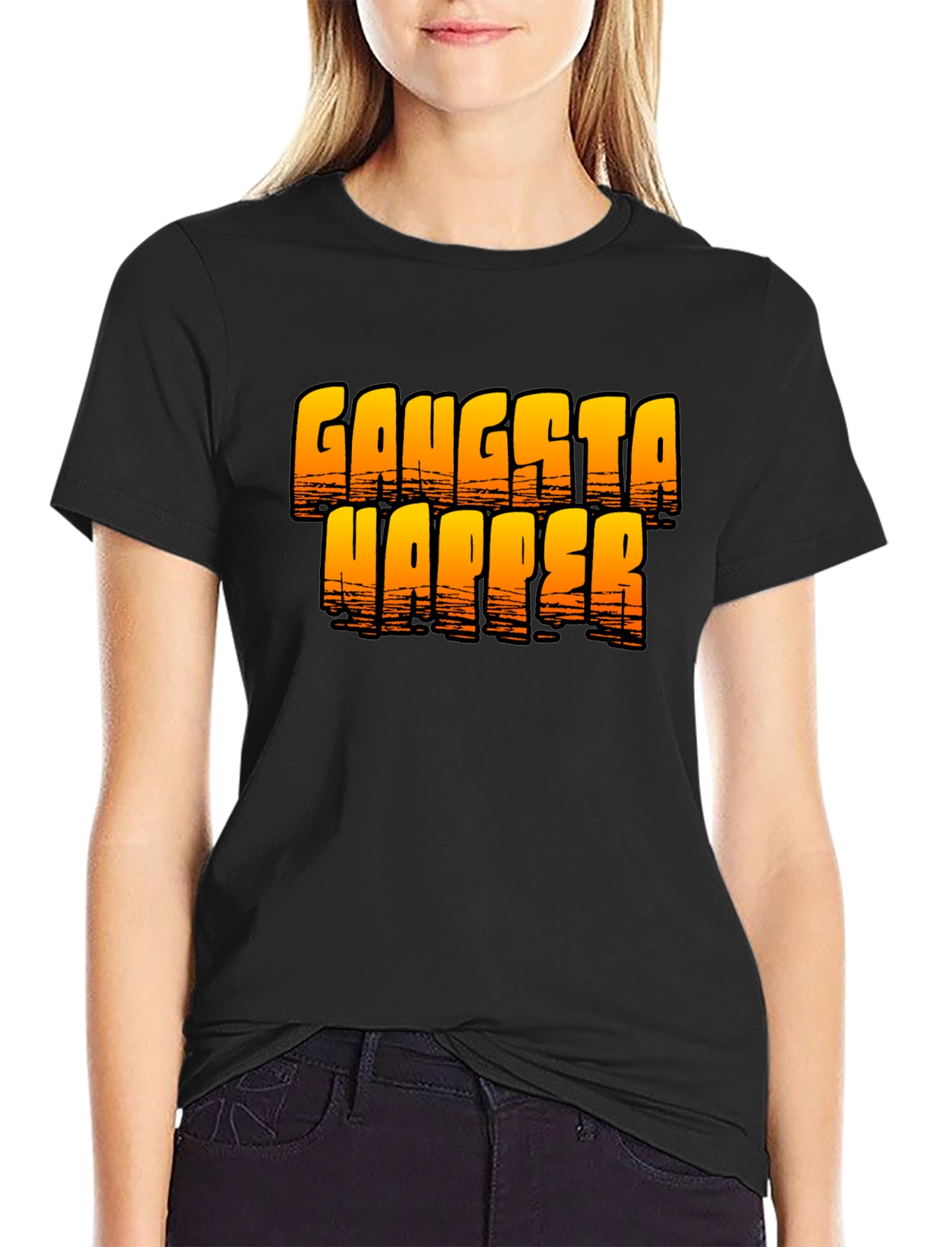 Gangsta Napper Graphic T-Shirt - Black
