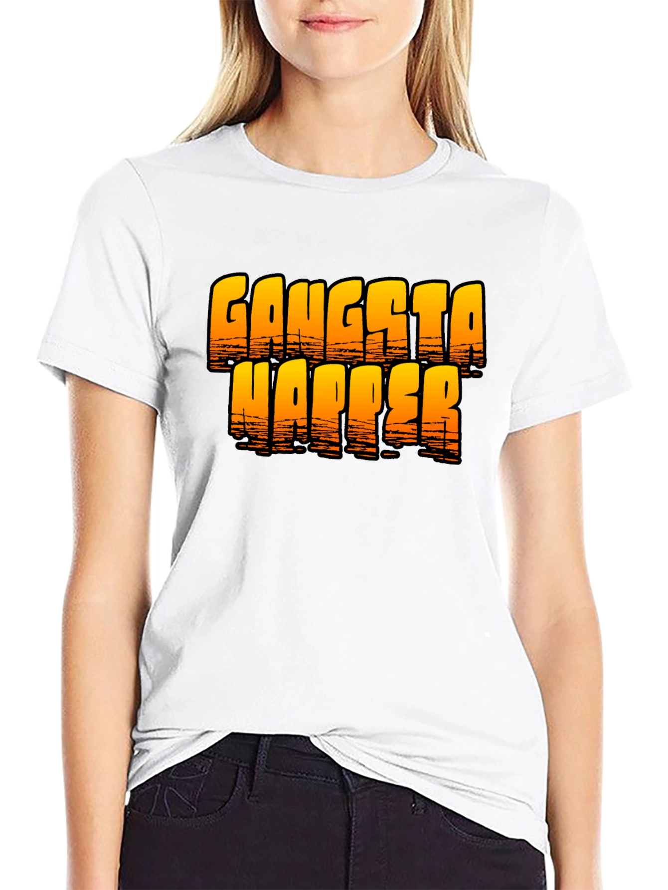 Gangsta Napper Graphic T-Shirt - Black