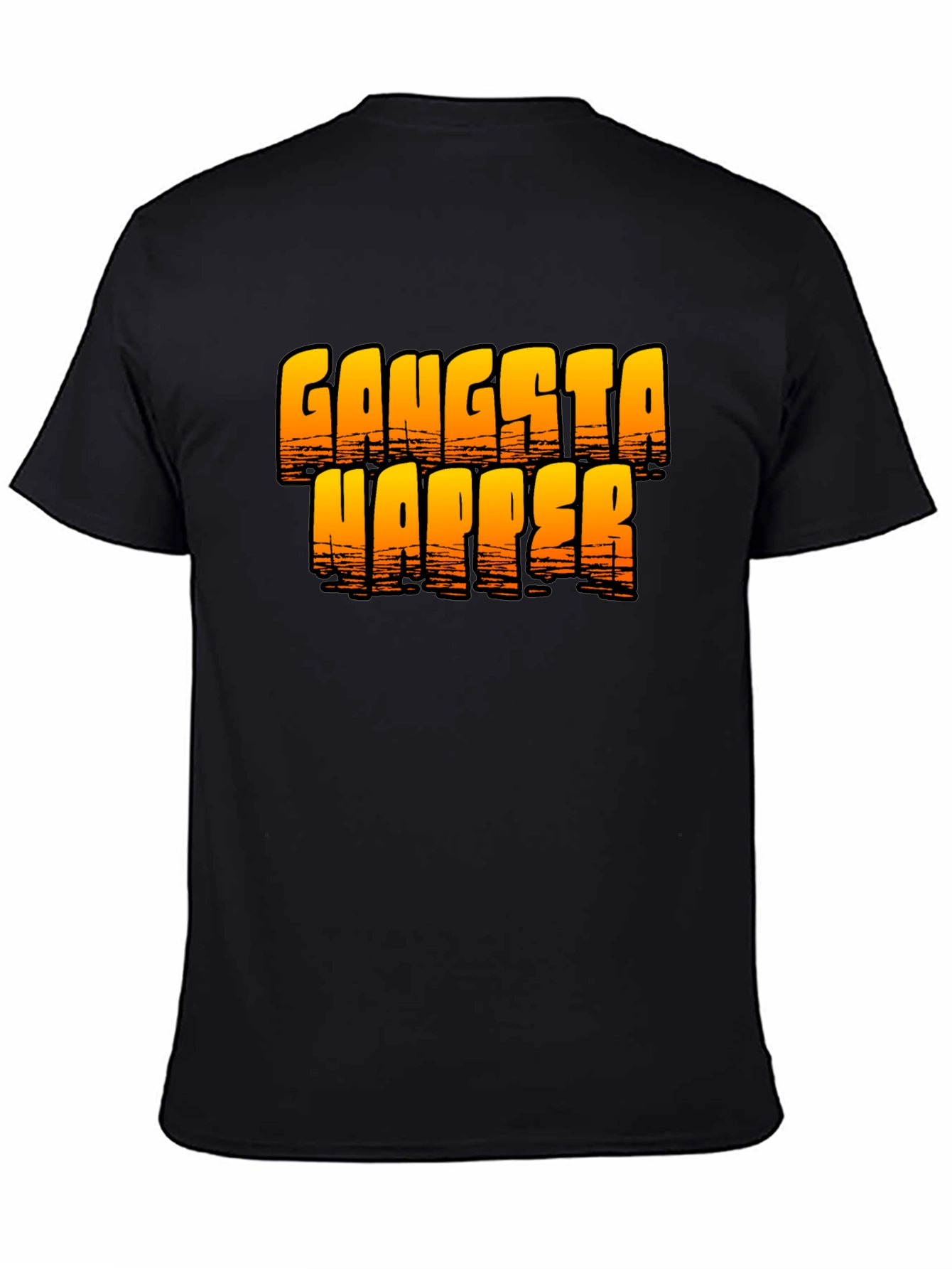 Gangsta Napper Graphic T-Shirt - Black
