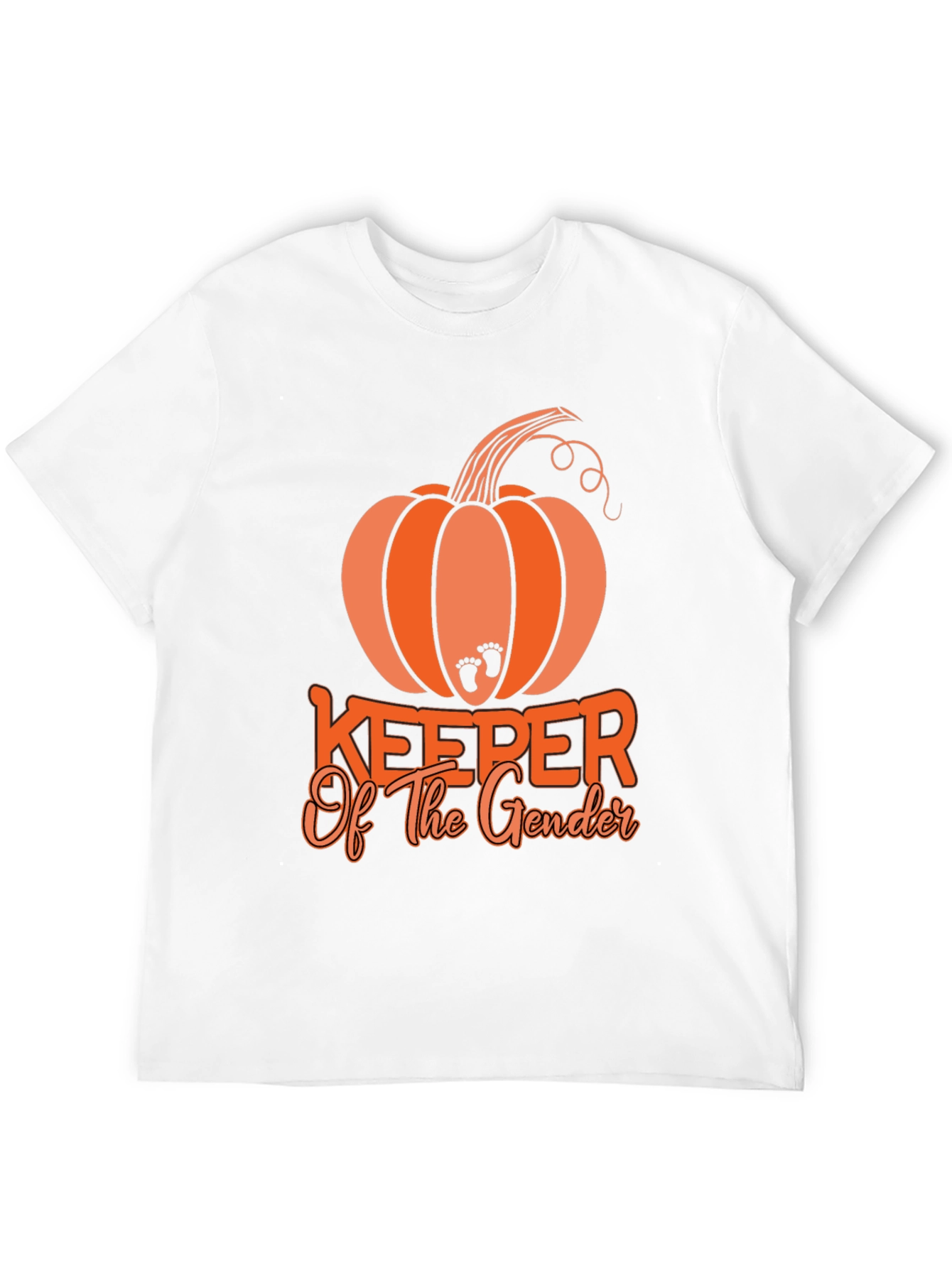 Gender Reveal Keeper Pumpkin Black T-Shirt