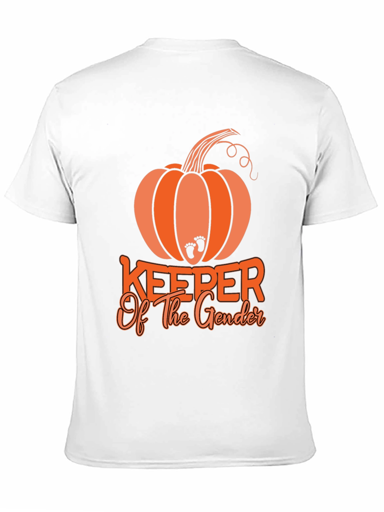 Gender Reveal Keeper Pumpkin Black T-Shirt