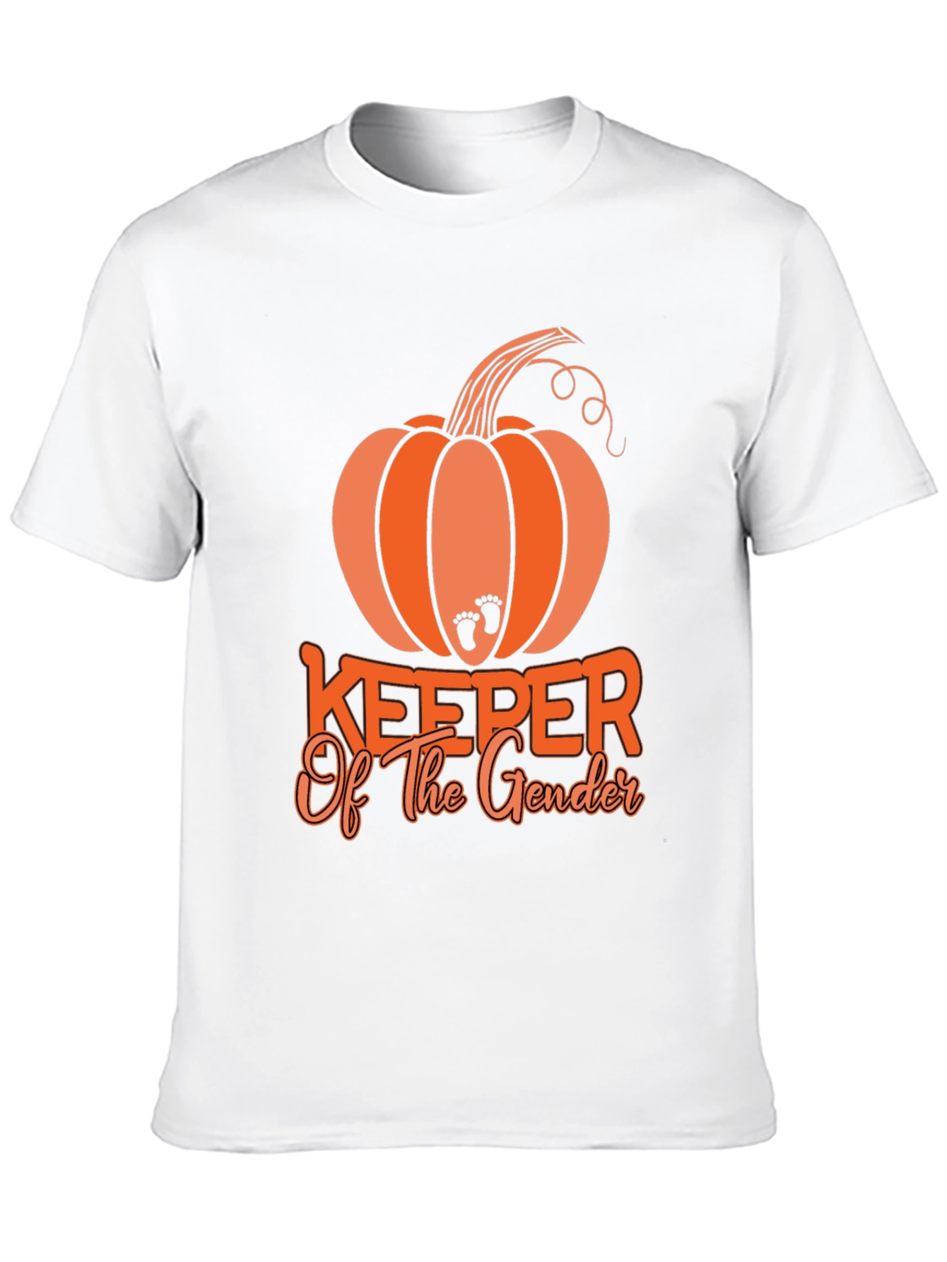 Gender Reveal Keeper Pumpkin Black T-Shirt