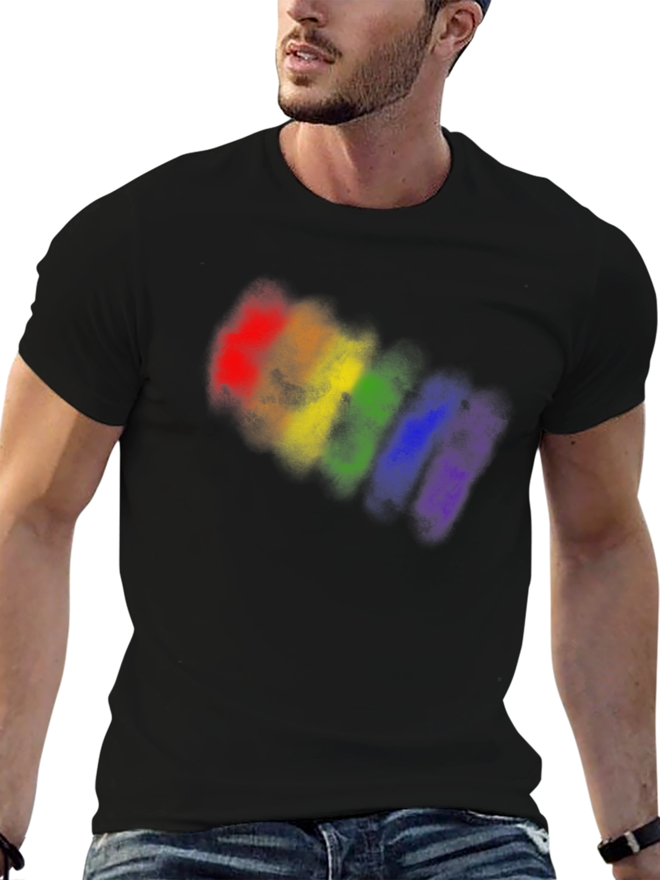 Rainbow Pride Graphic Black T-Shirt