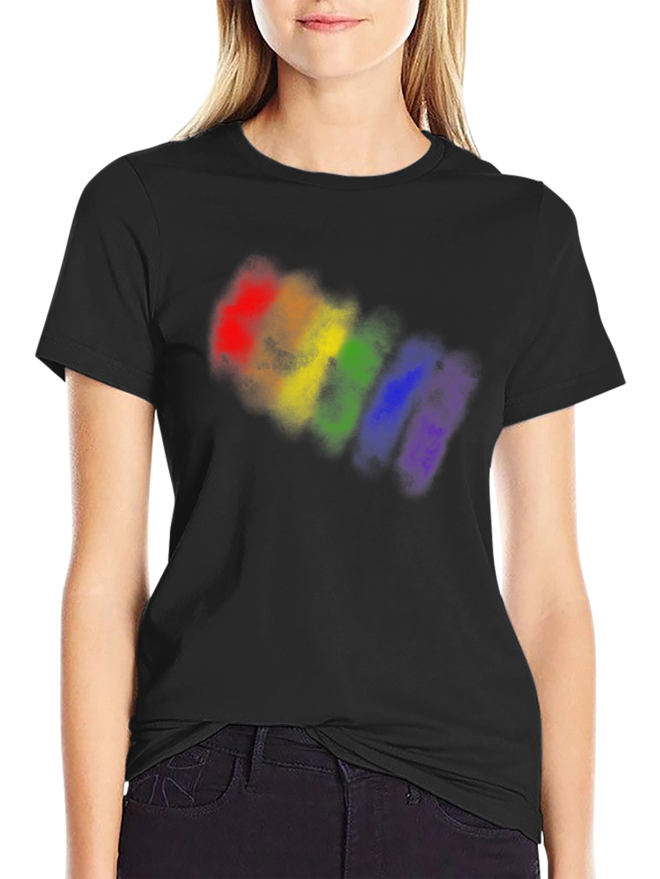 Rainbow Pride Graphic Black T-Shirt