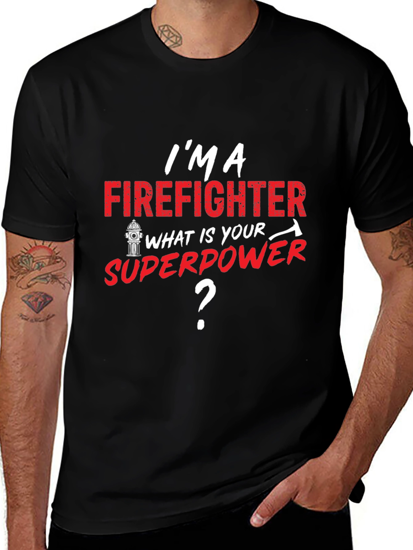 Firefighter Superpower T-Shirt - Heroic Design