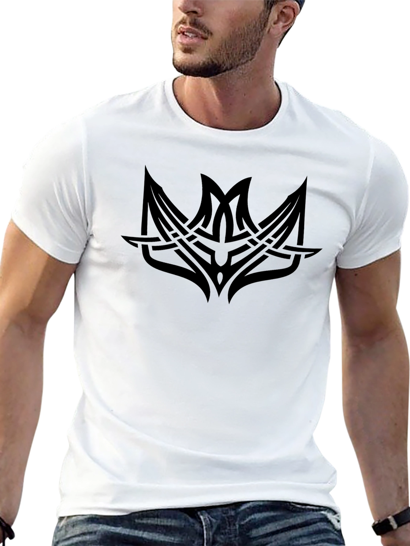 Black Trident Graphic T-Shirt