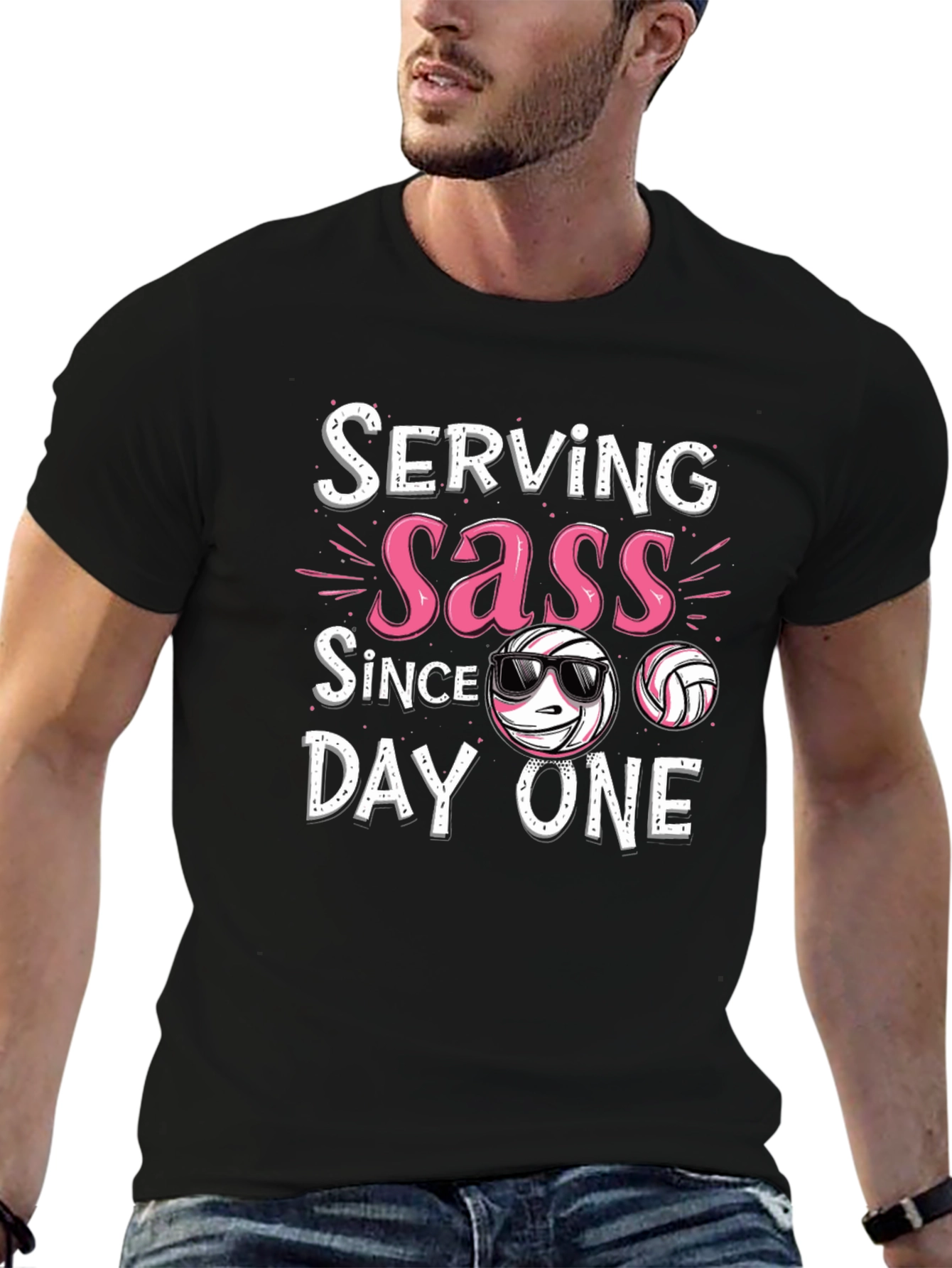 Serving Sass Since Day One Volleyball T-Shirt