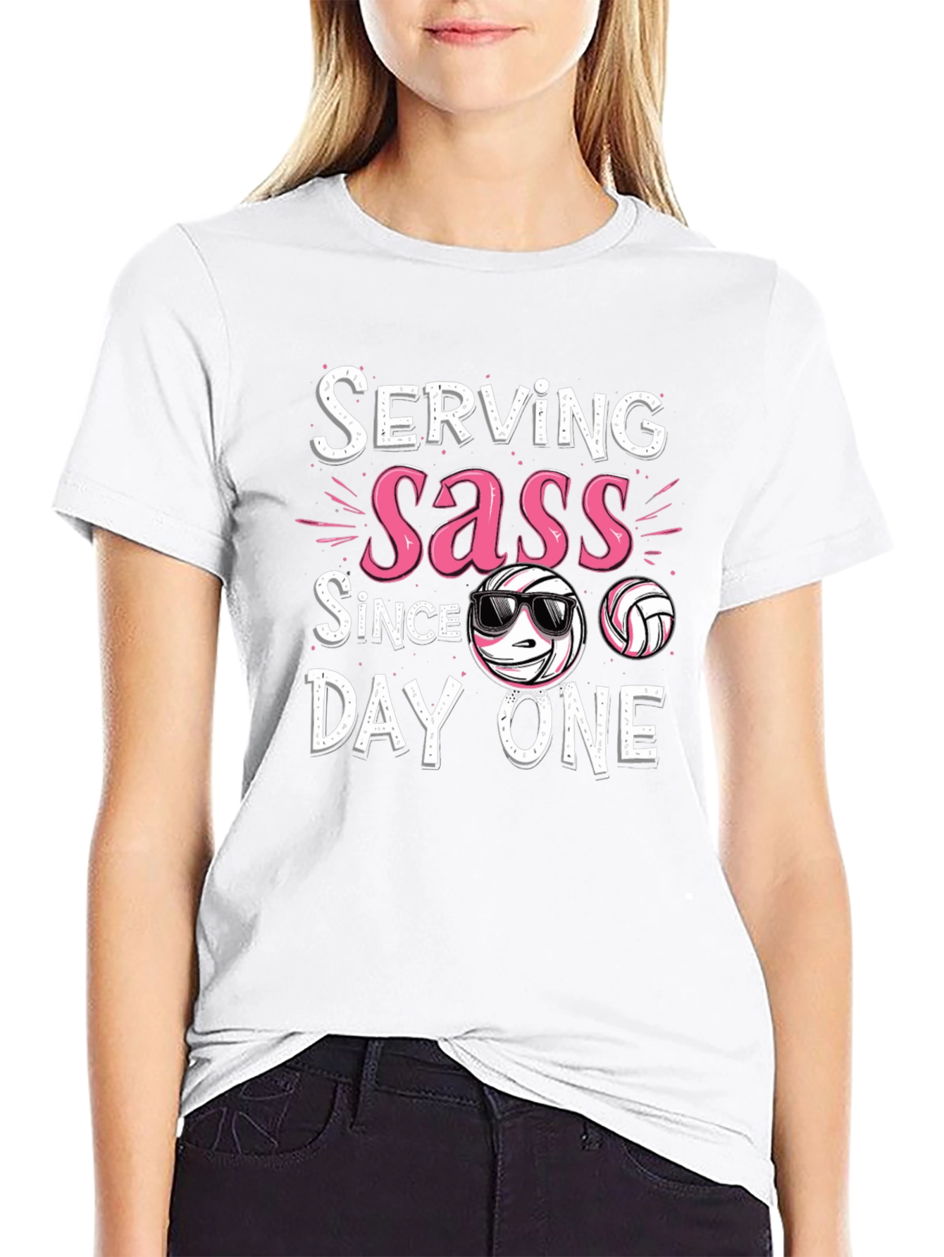 Serving Sass Since Day One Volleyball T-Shirt