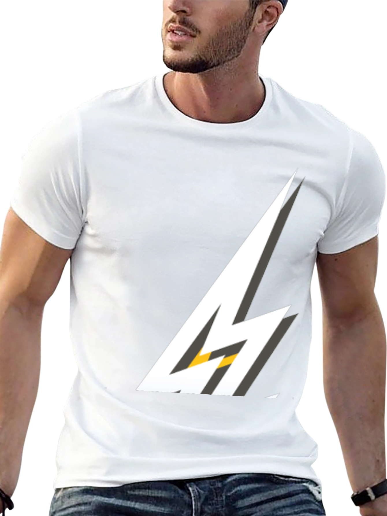 Lightning Bolt Graphic T-Shirt - Stylish Comfort