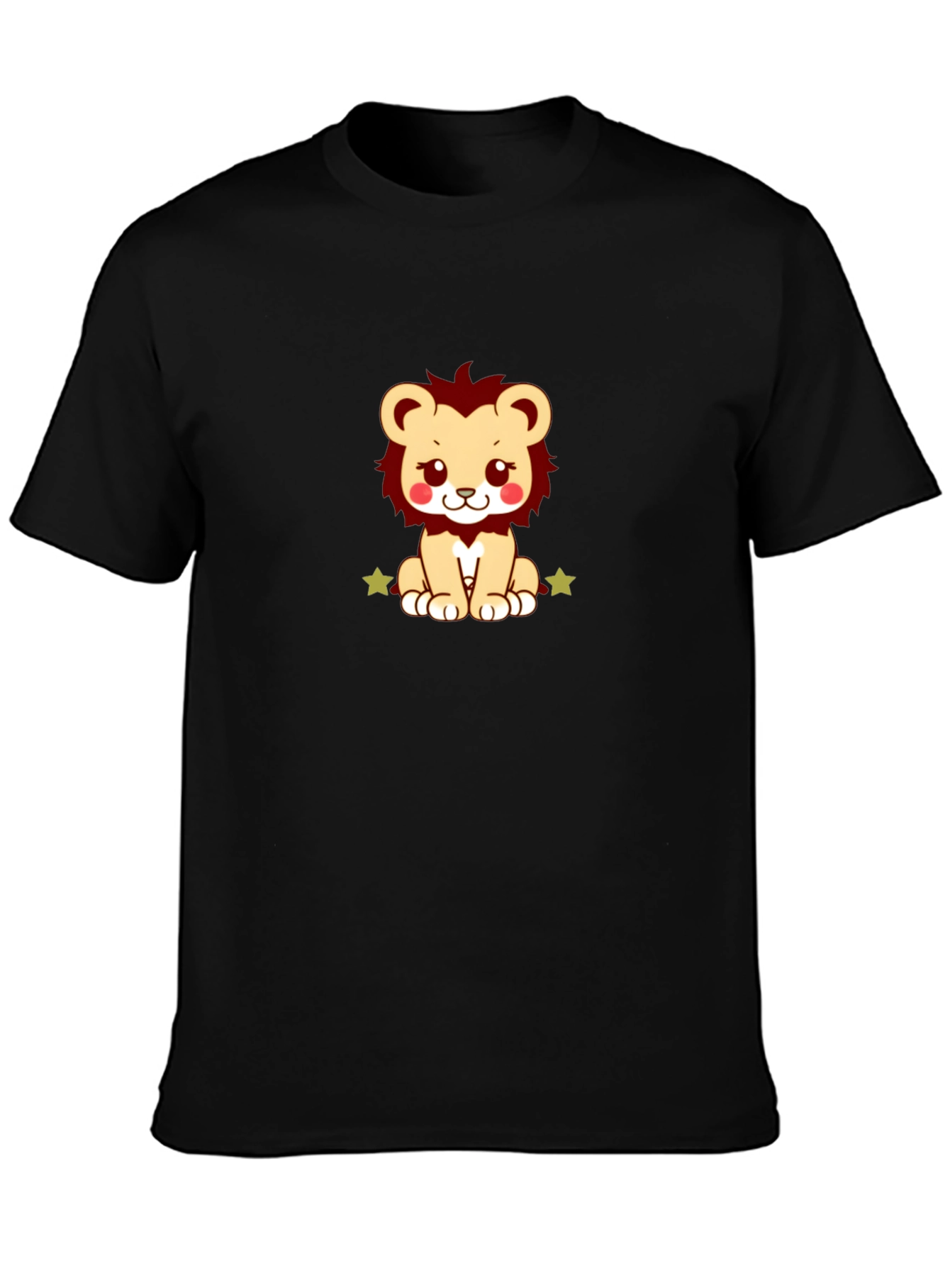 Cute Lion Graphic Tee - Soft Cotton Blend