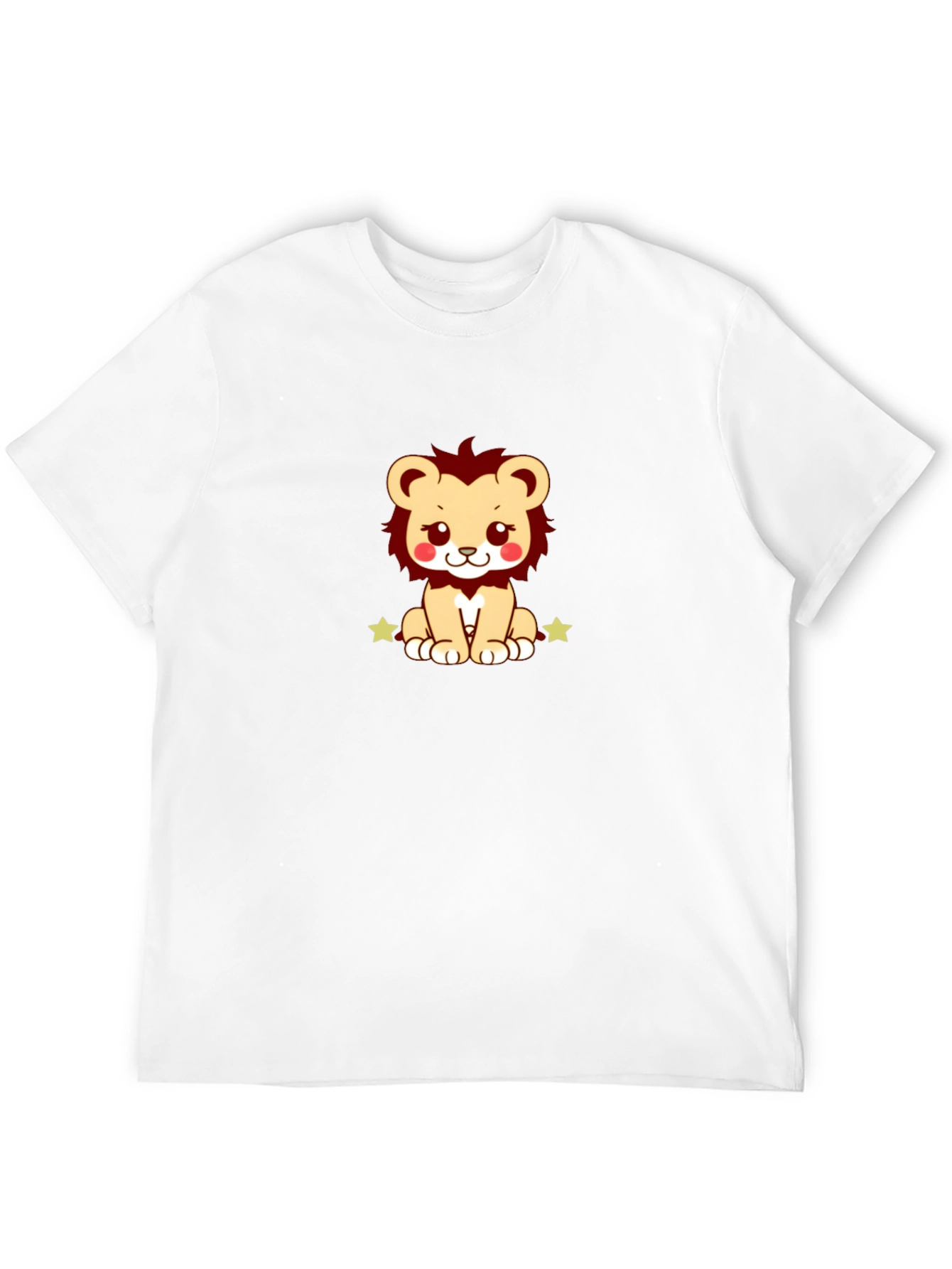 Cute Lion Graphic Tee - Soft Cotton Blend