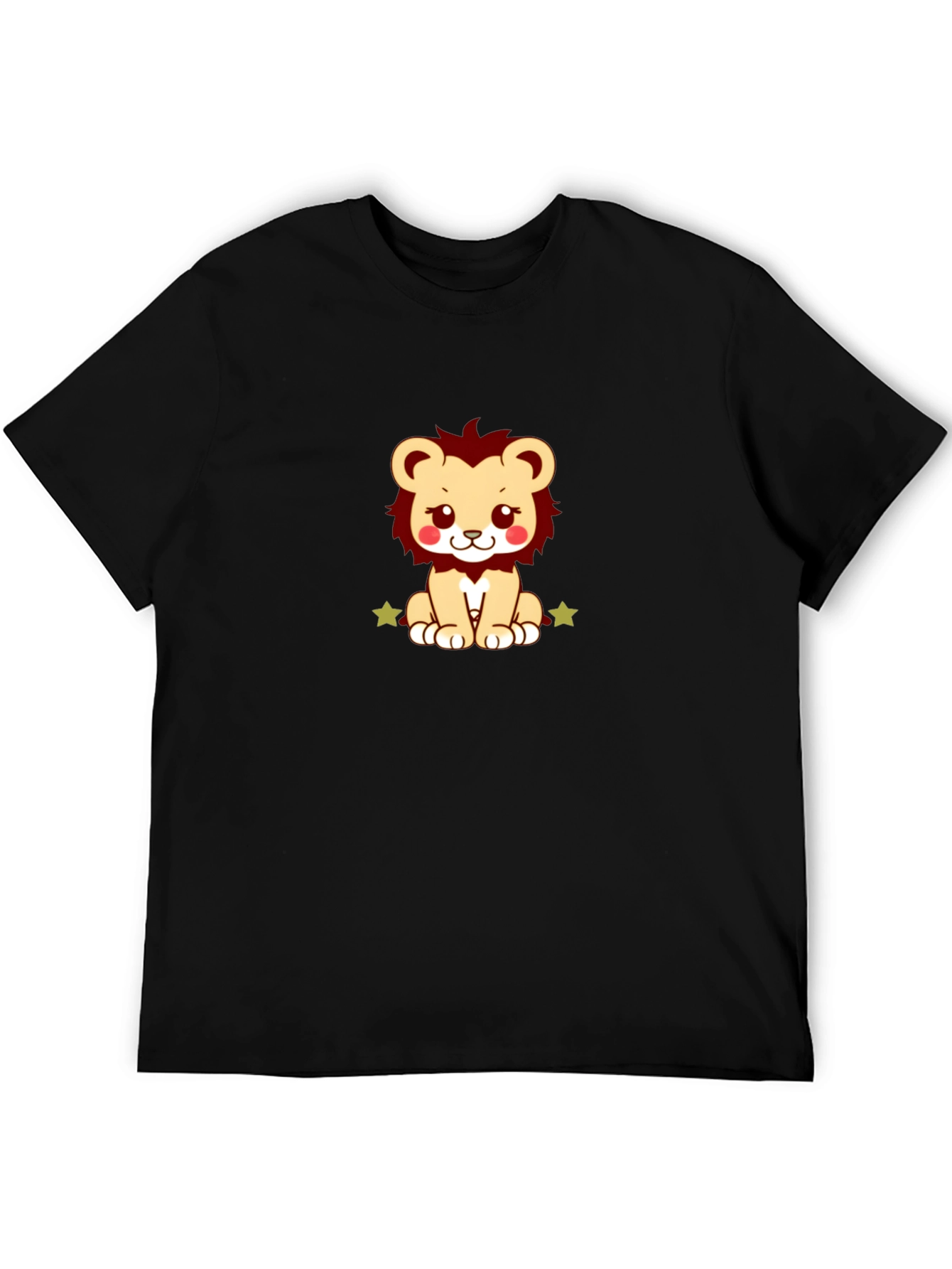 Cute Lion Graphic Tee - Soft Cotton Blend