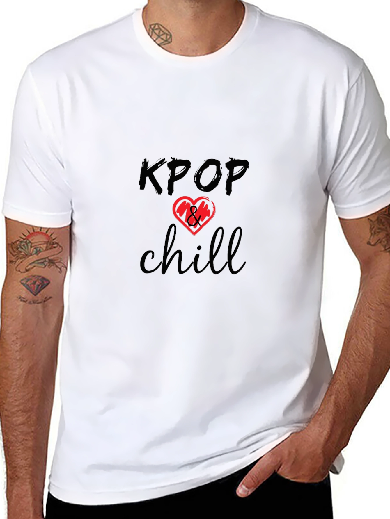 KPOP Chill Graphic Tee - Casual Comfort