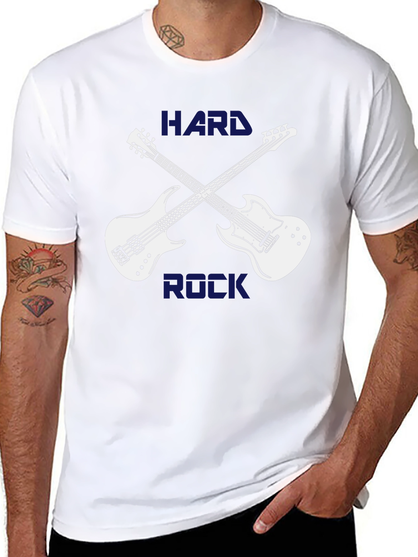 Hard Rock Guitar T-Shirt - Black