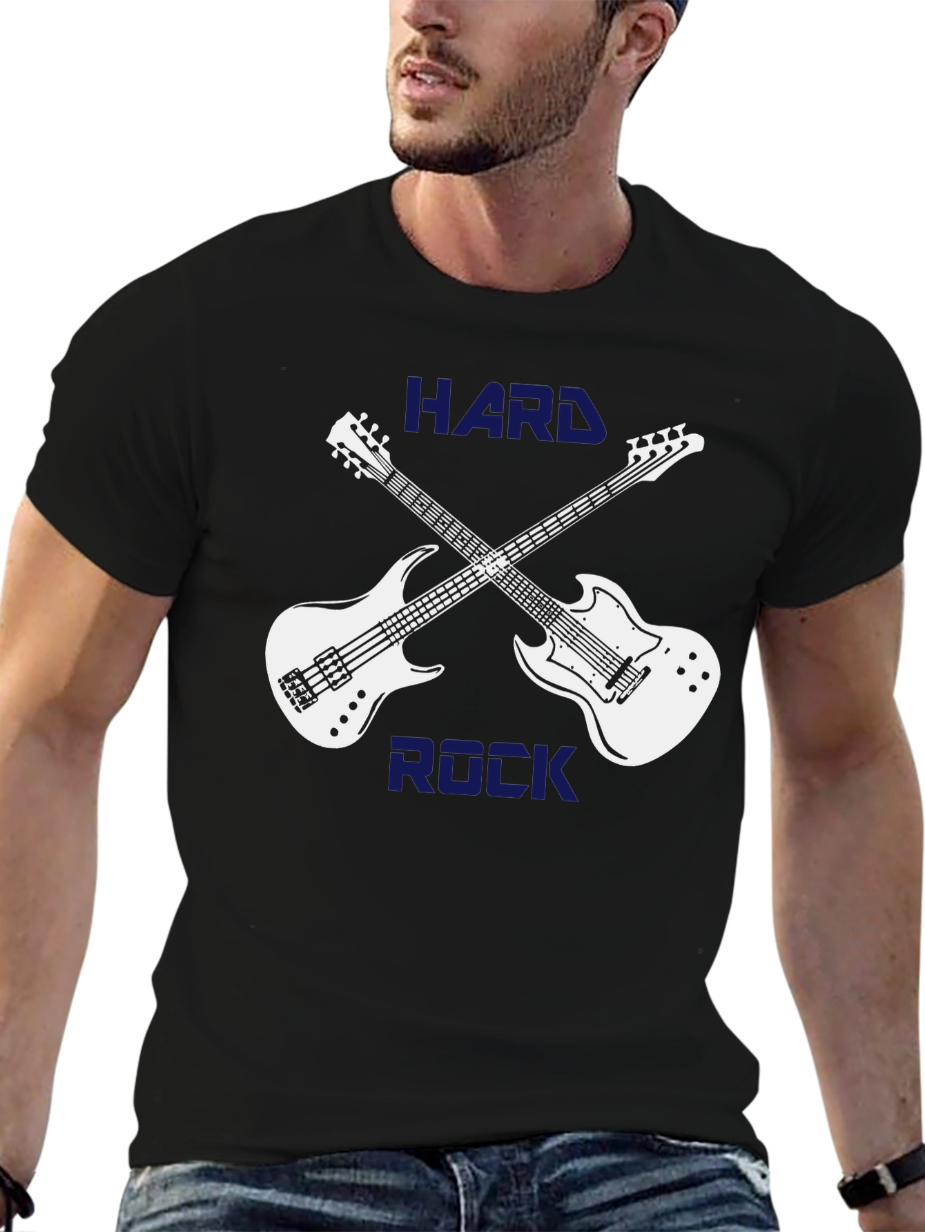 Hard Rock Guitar T-Shirt - Black