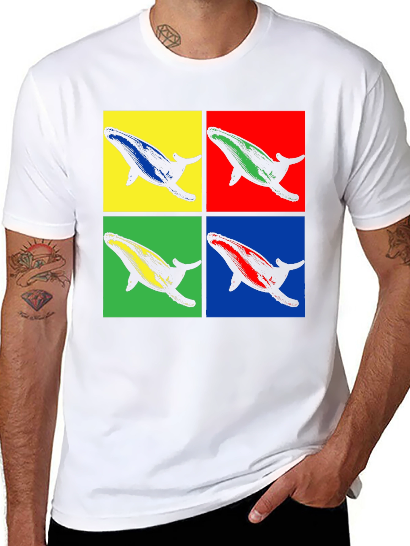 Whale Pop Art Graphic T-Shirt - Stylish & Unique