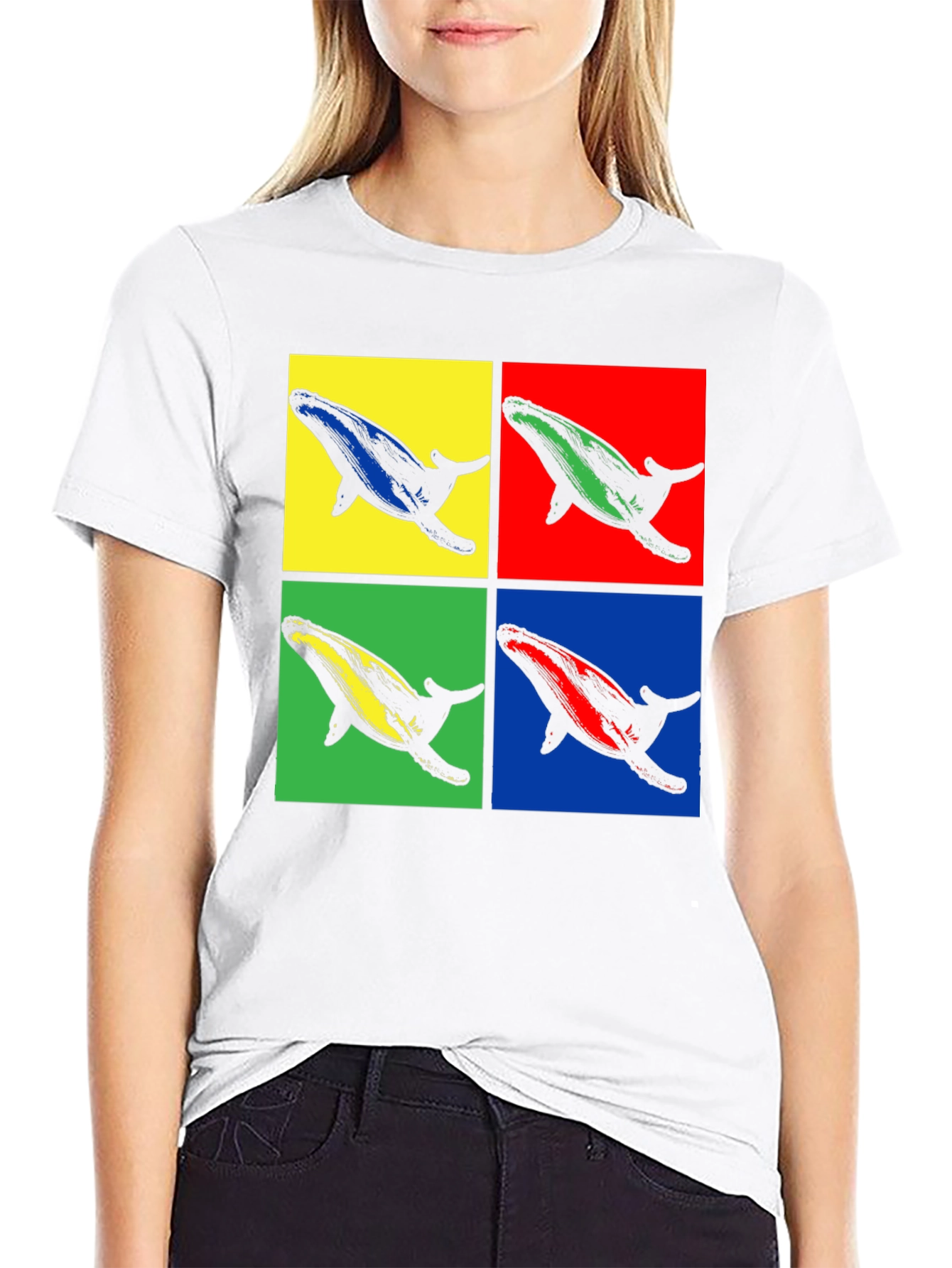 Whale Pop Art Graphic T-Shirt - Stylish & Unique