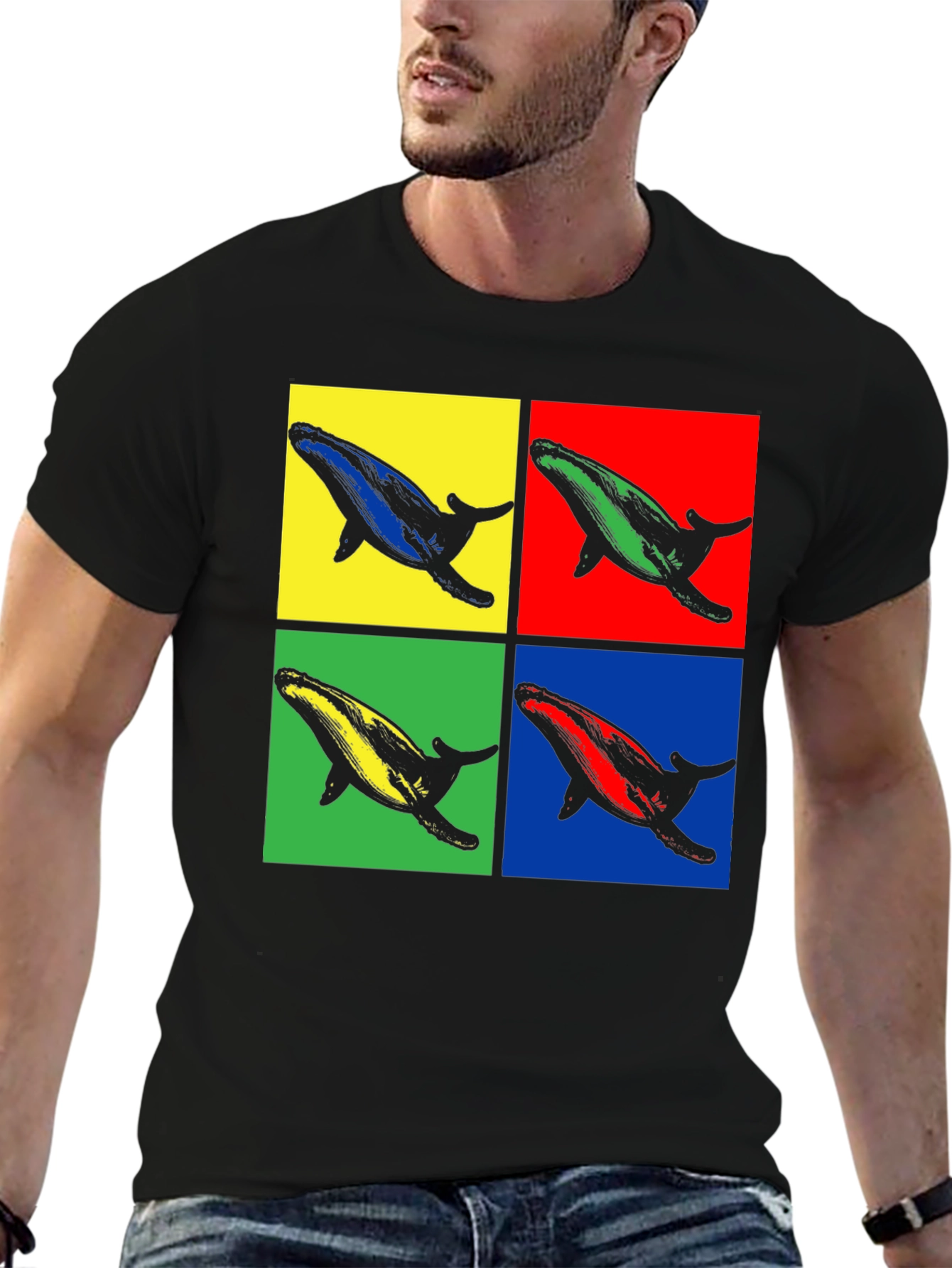 Whale Pop Art Graphic T-Shirt - Stylish & Unique
