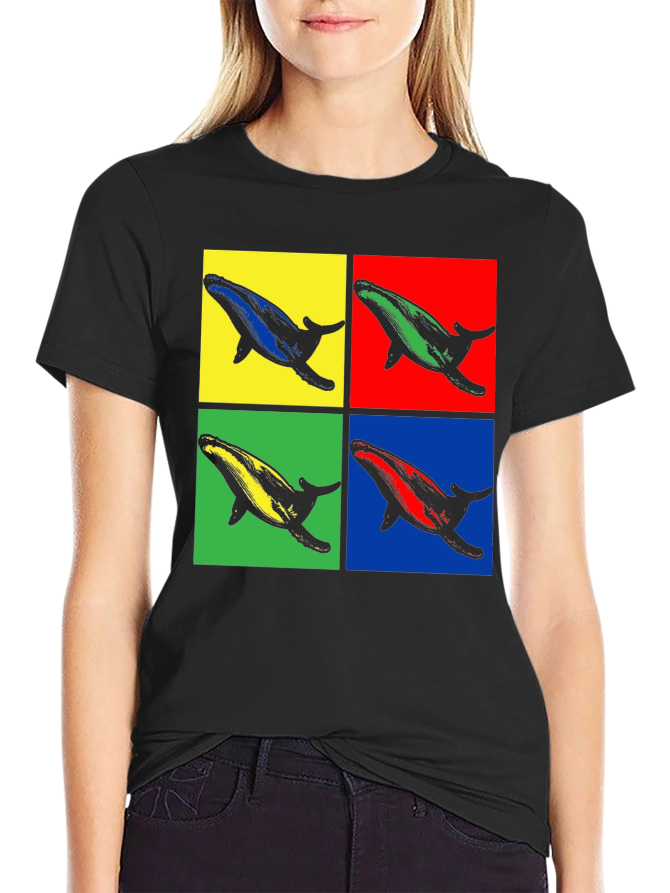 Whale Pop Art Graphic T-Shirt - Stylish & Unique