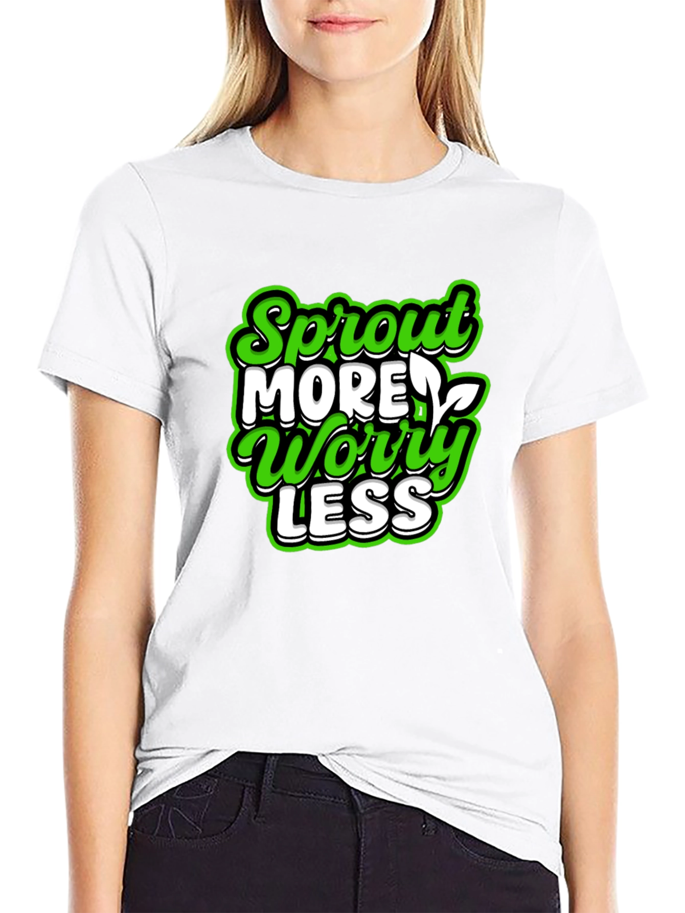 Sprout More Worry Less Graphic T-Shirt