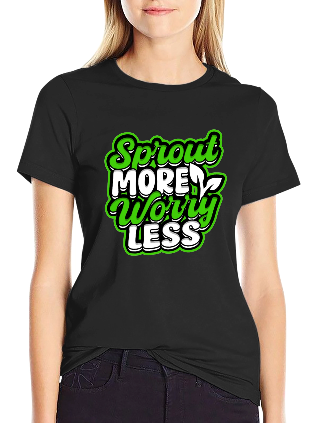Sprout More Worry Less Graphic T-Shirt