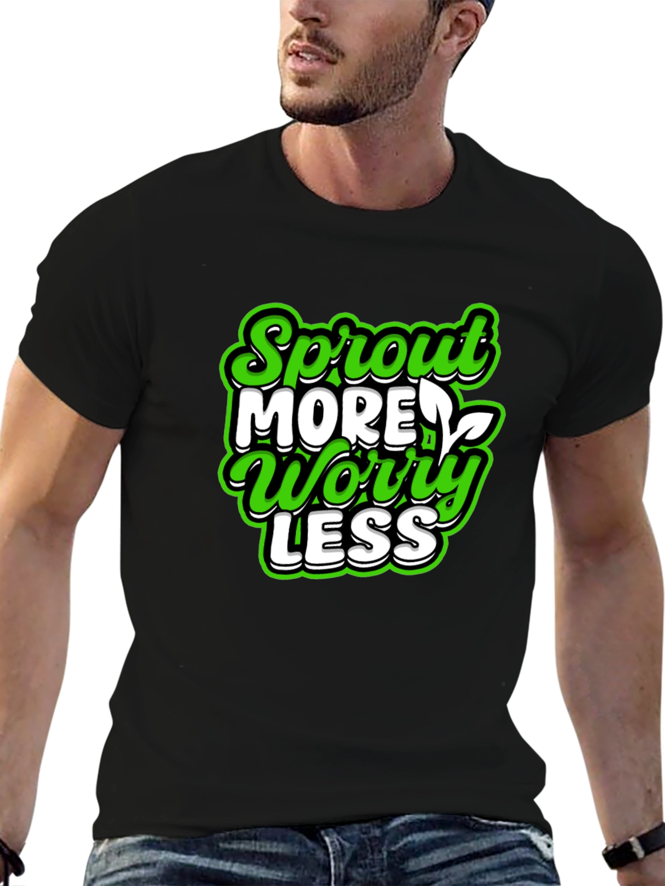Sprout More Worry Less Graphic T-Shirt