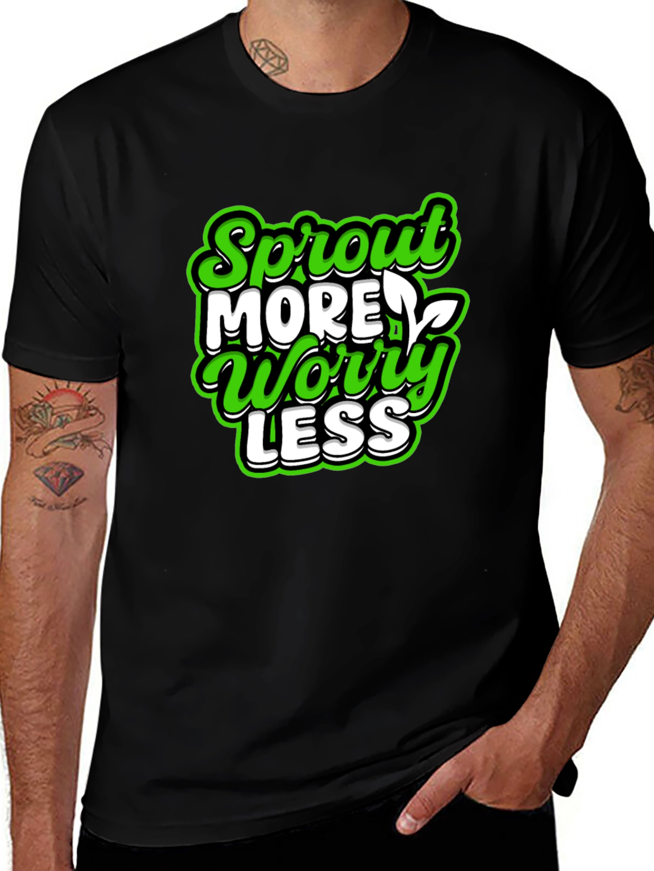 Sprout More Worry Less Graphic T-Shirt