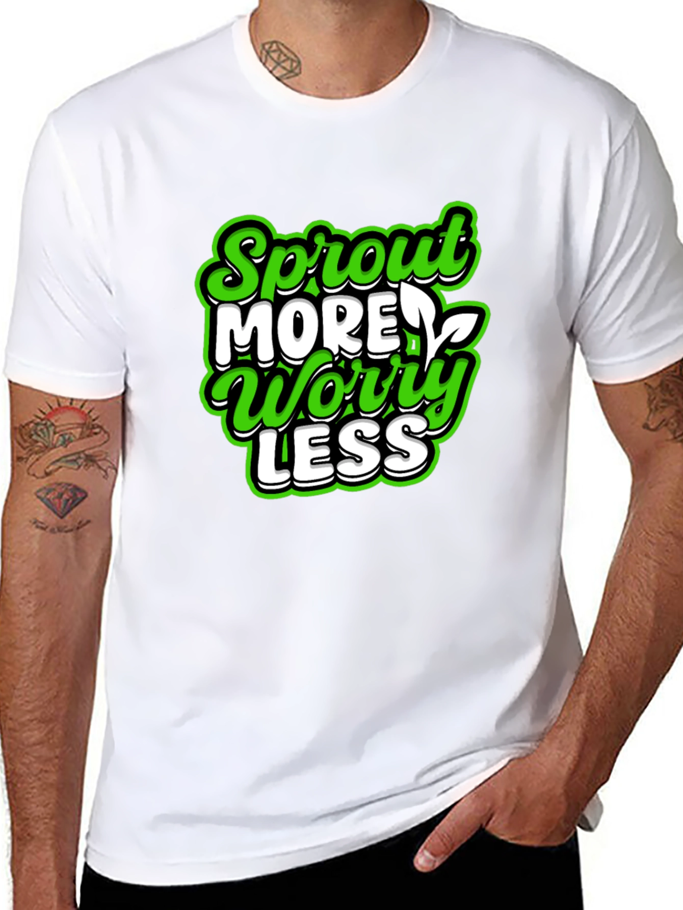 Sprout More Worry Less Graphic T-Shirt