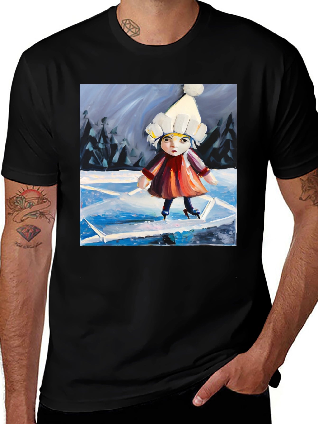 Ice Skating Girl Graphic Tee