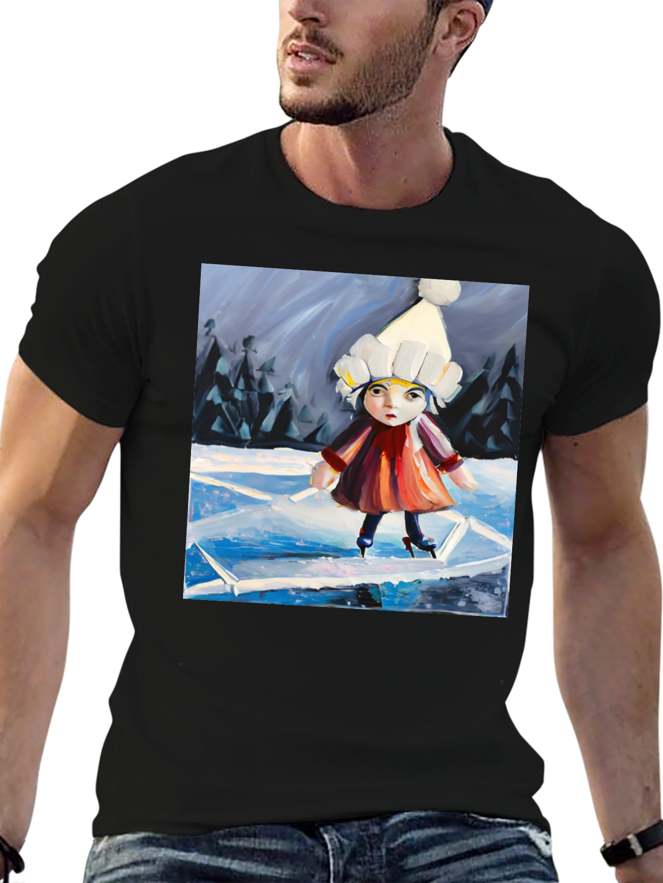 Ice Skating Girl Graphic Tee