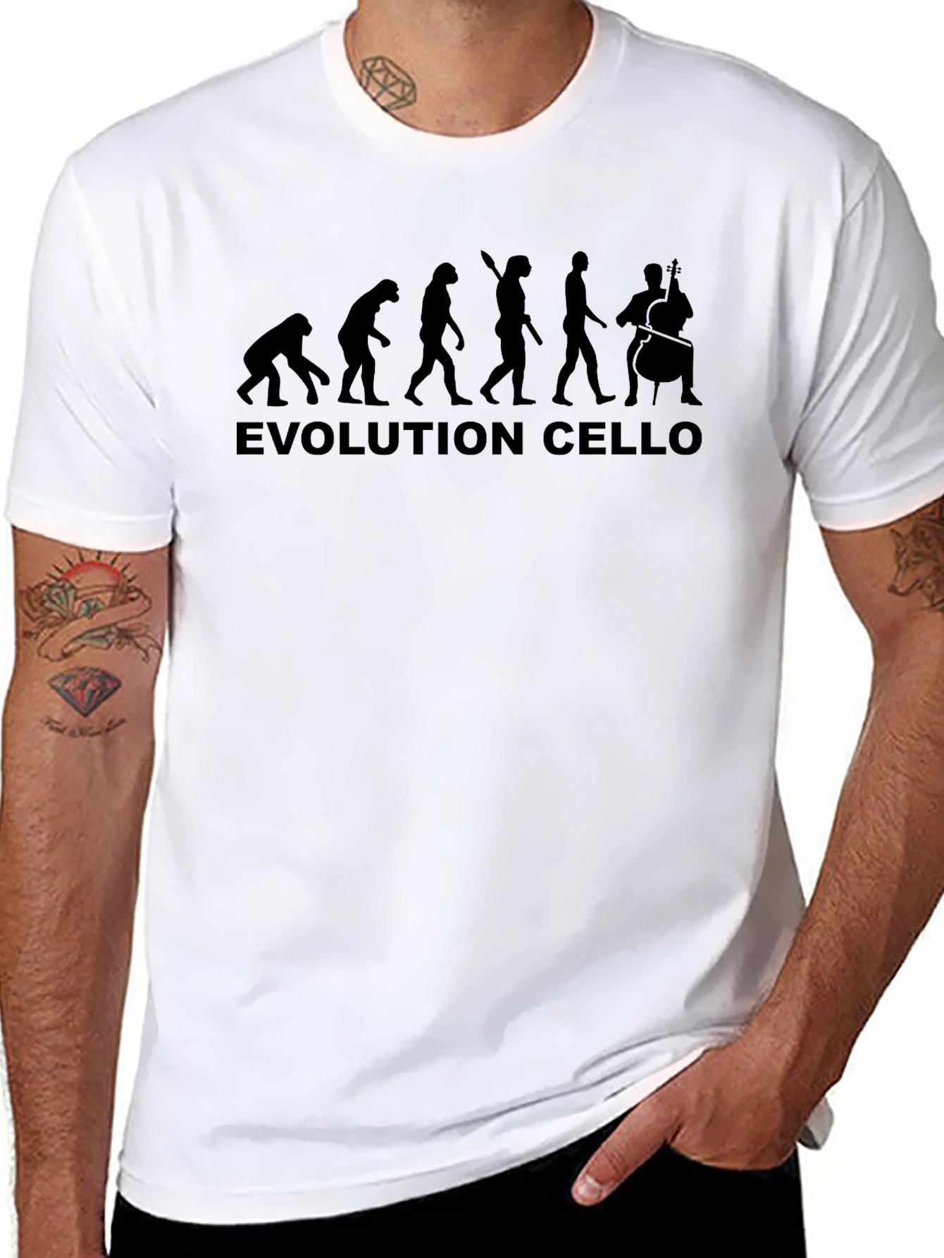 Evolution Cello T-Shirt - Musician Gift