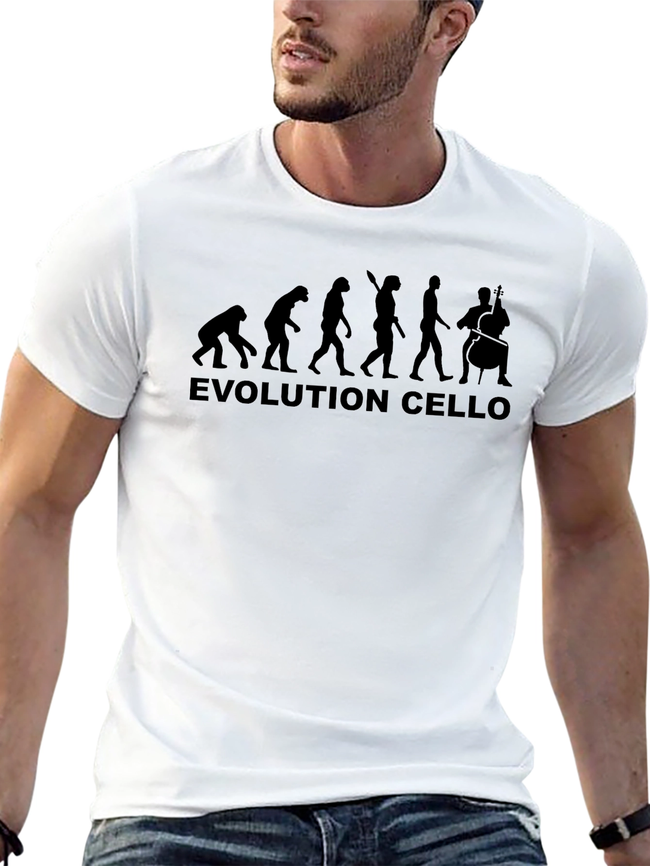 Evolution Cello T-Shirt - Musician Gift