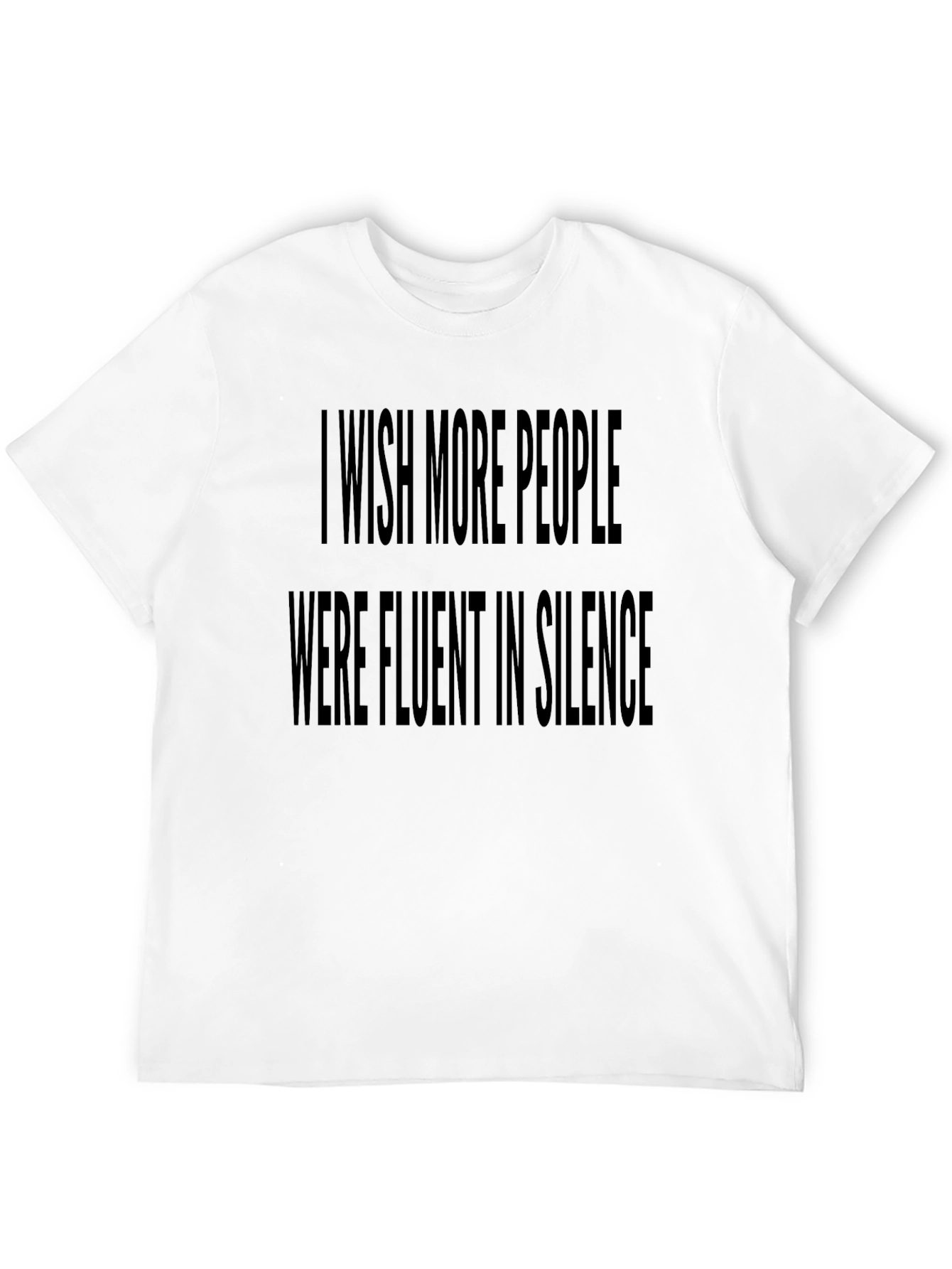 Fluent In Silence Graphic Tee - Black Crew Neck